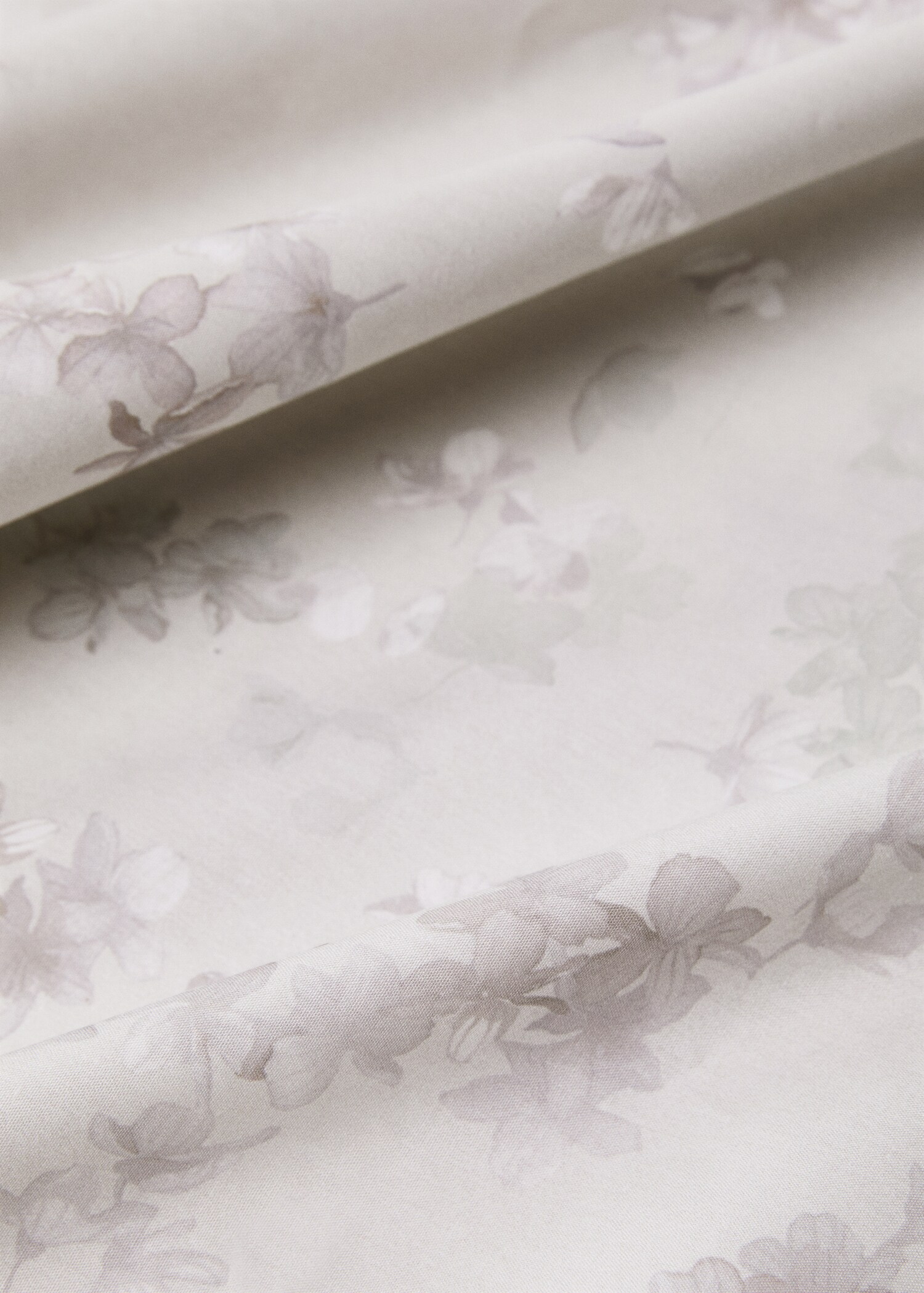 Housse de couette percale de coton imprimé fleuri romantique lit 150/160 cm - Détail de l'article 1