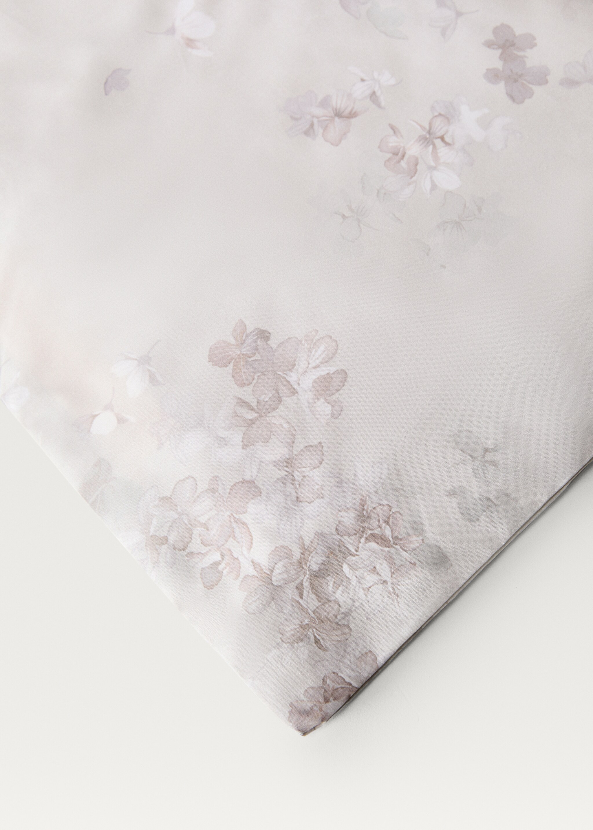 Navlaka za pokrivač od pamučnog perkala romantičnog cvjetnog printa 150/160 cm - Detalji artikla 2