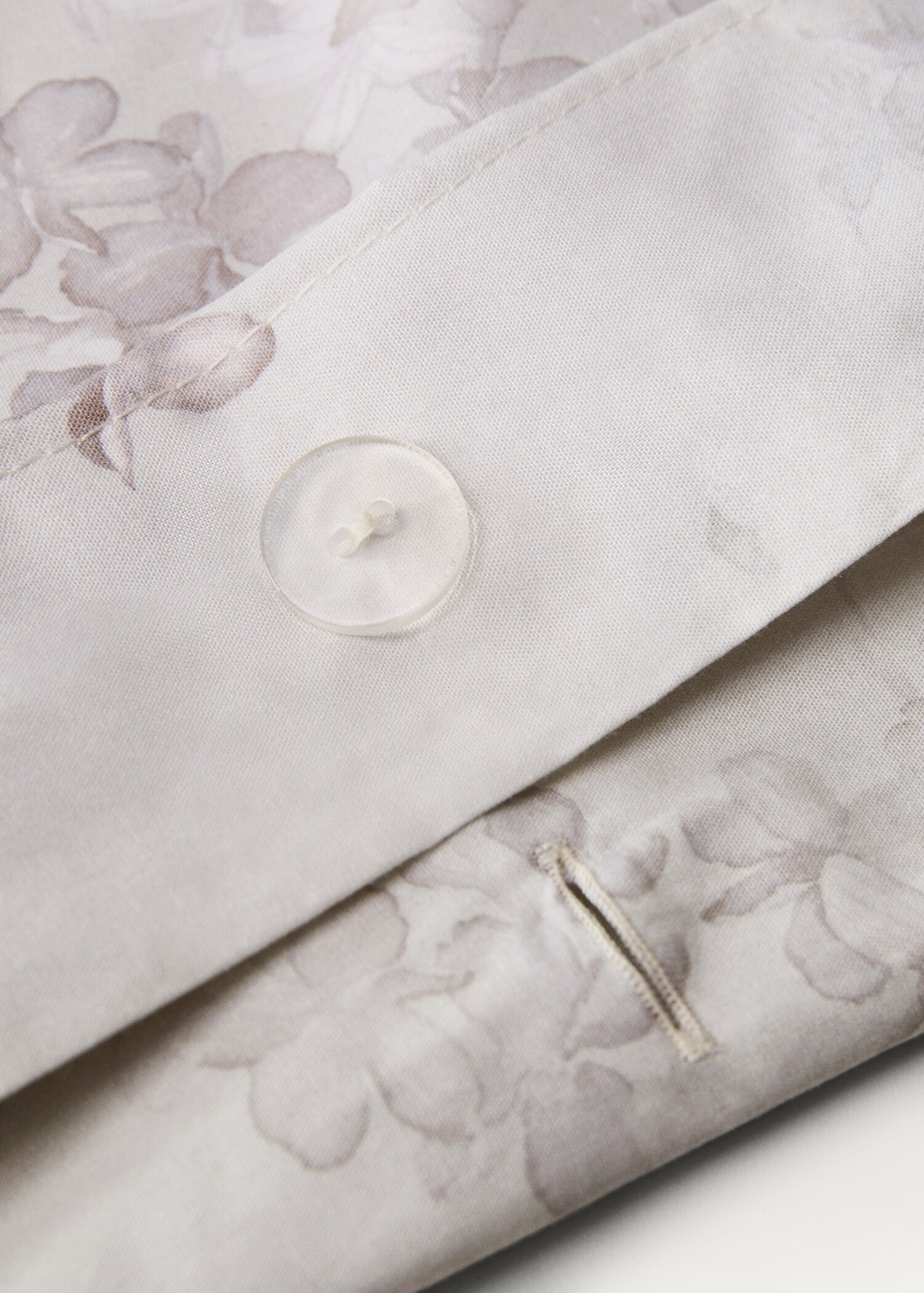 Housse de couette percale de coton imprimé fleuri romantique lit 150/160 cm - Détail de l'article 3