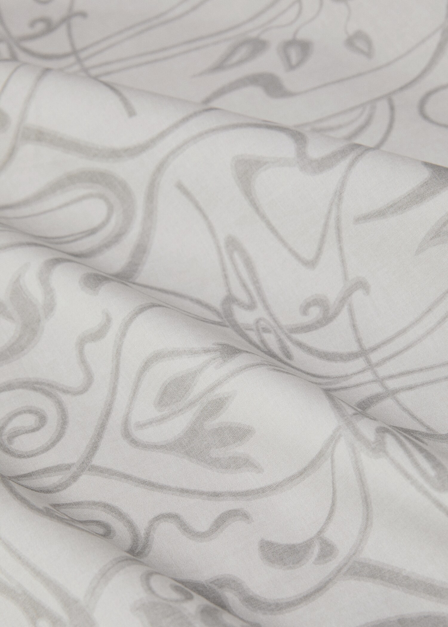 Perkalkatoenen dekbedovertrek met ornamentele print, bed 90 cm - Detail van het artikel 1