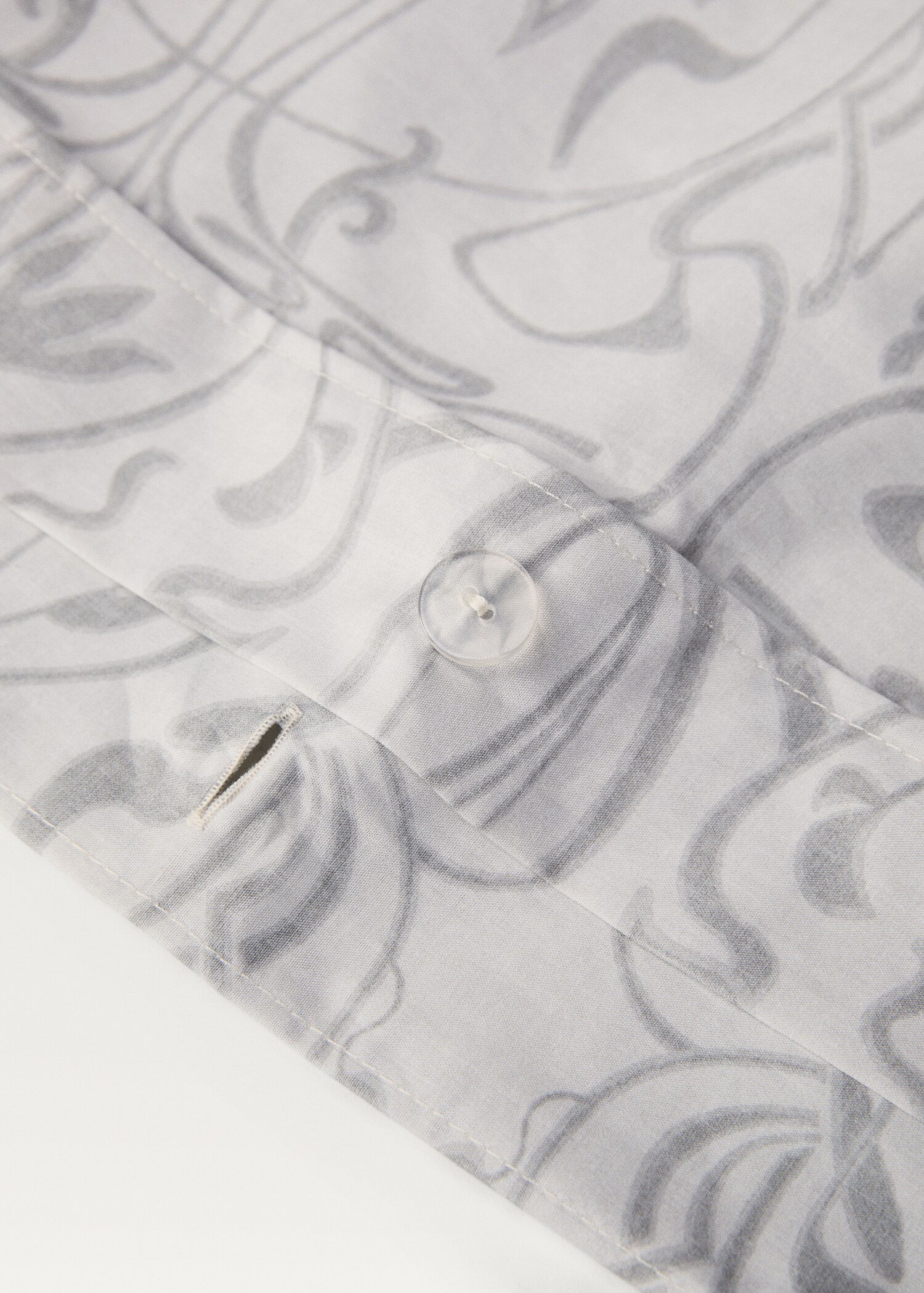 Perkalkatoenen dekbedovertrek met ornamentele print, bed 135/140 cm - Detail van het artikel 3
