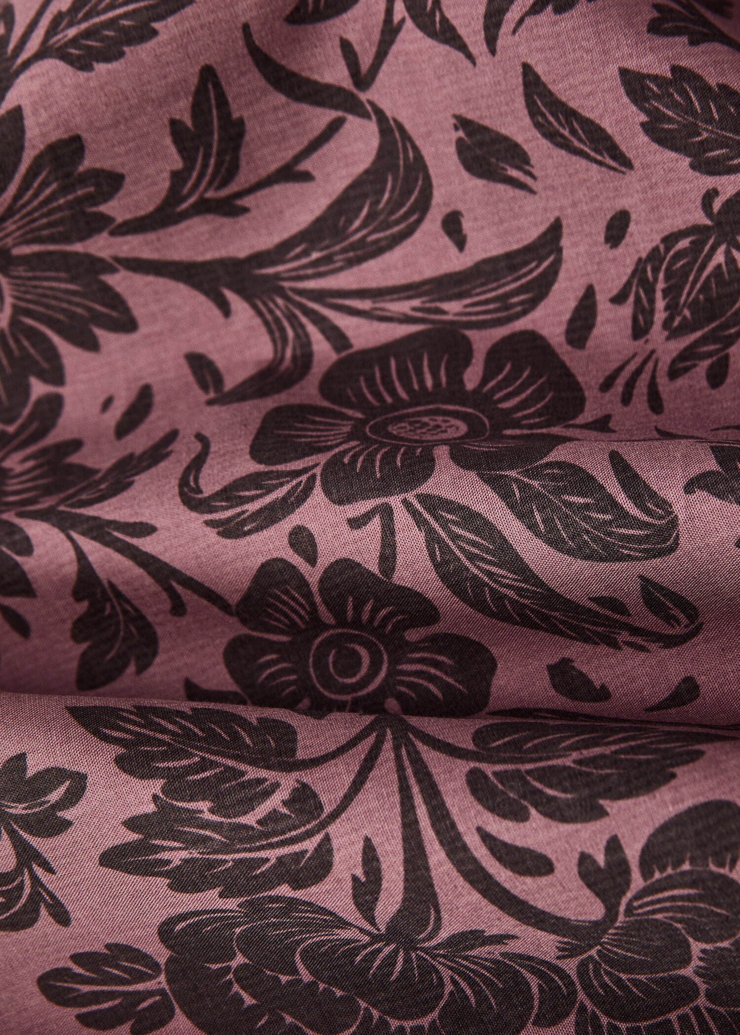 Cotton percale printed two-tone floral duvet cover for 90 cm bed - Details of the article 1