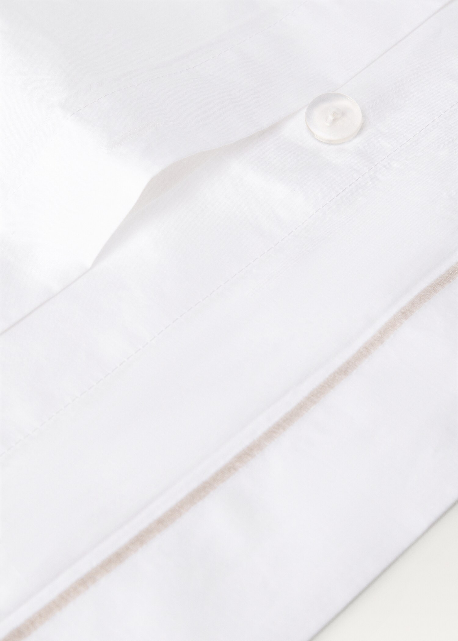 Cotton percale duvet cover with scalloped detail for 150/160 cm bed - Details of the article 2