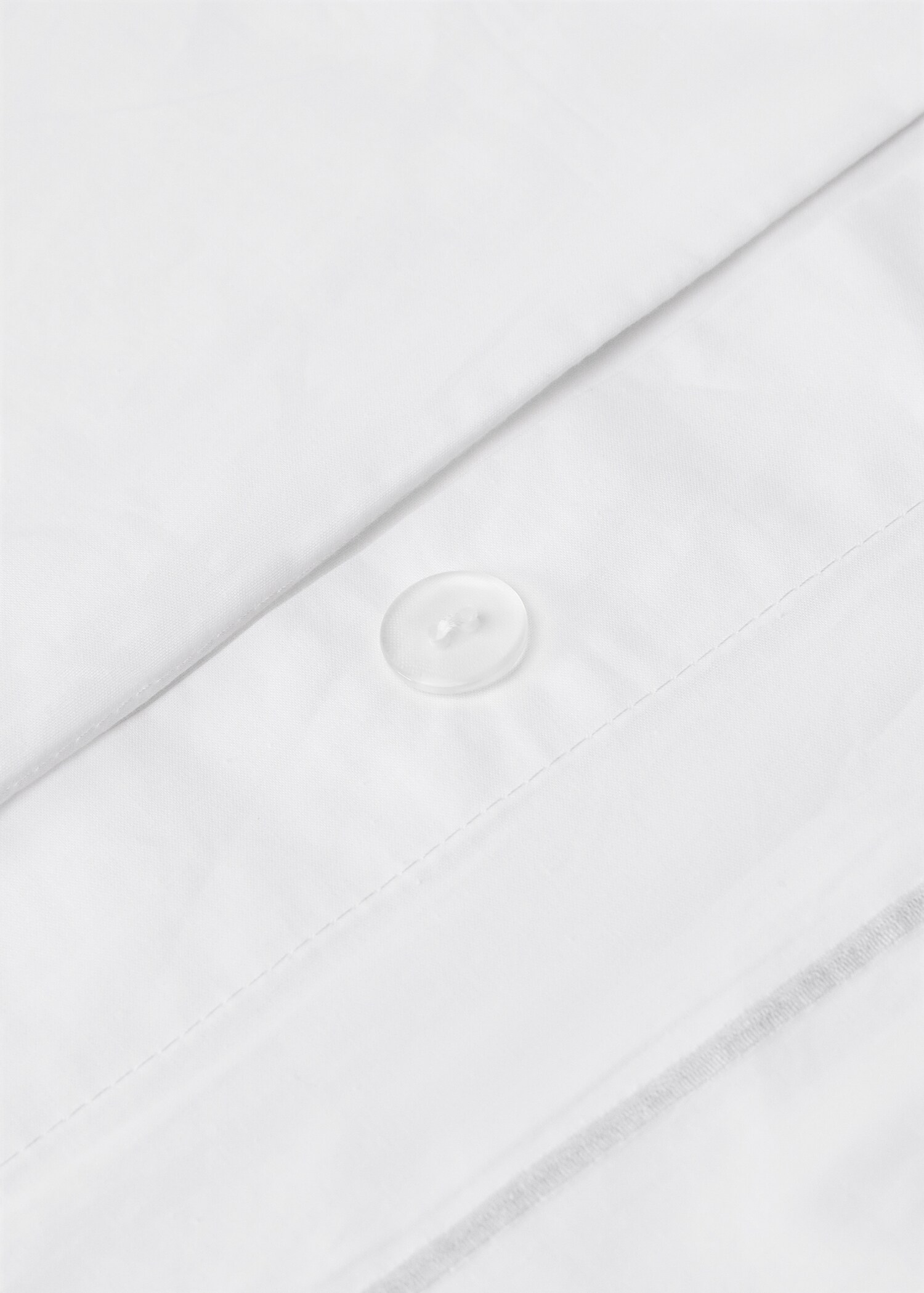Cotton percale duvet cover with scalloped detail for 150/160 cm bed - Details of the article 2
