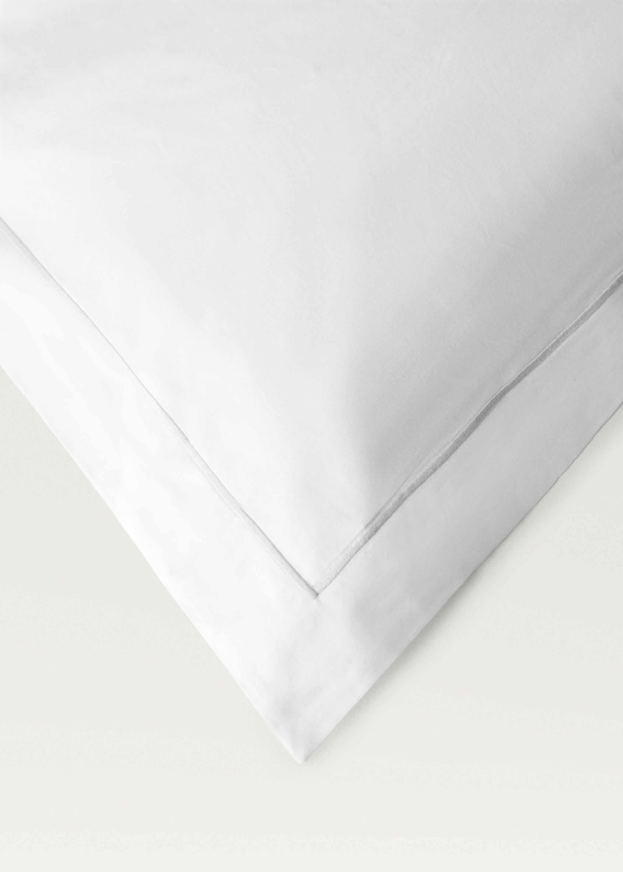 Housse de couette percale de coton détail feston lit 180/200 cm - Détail de l'article 1