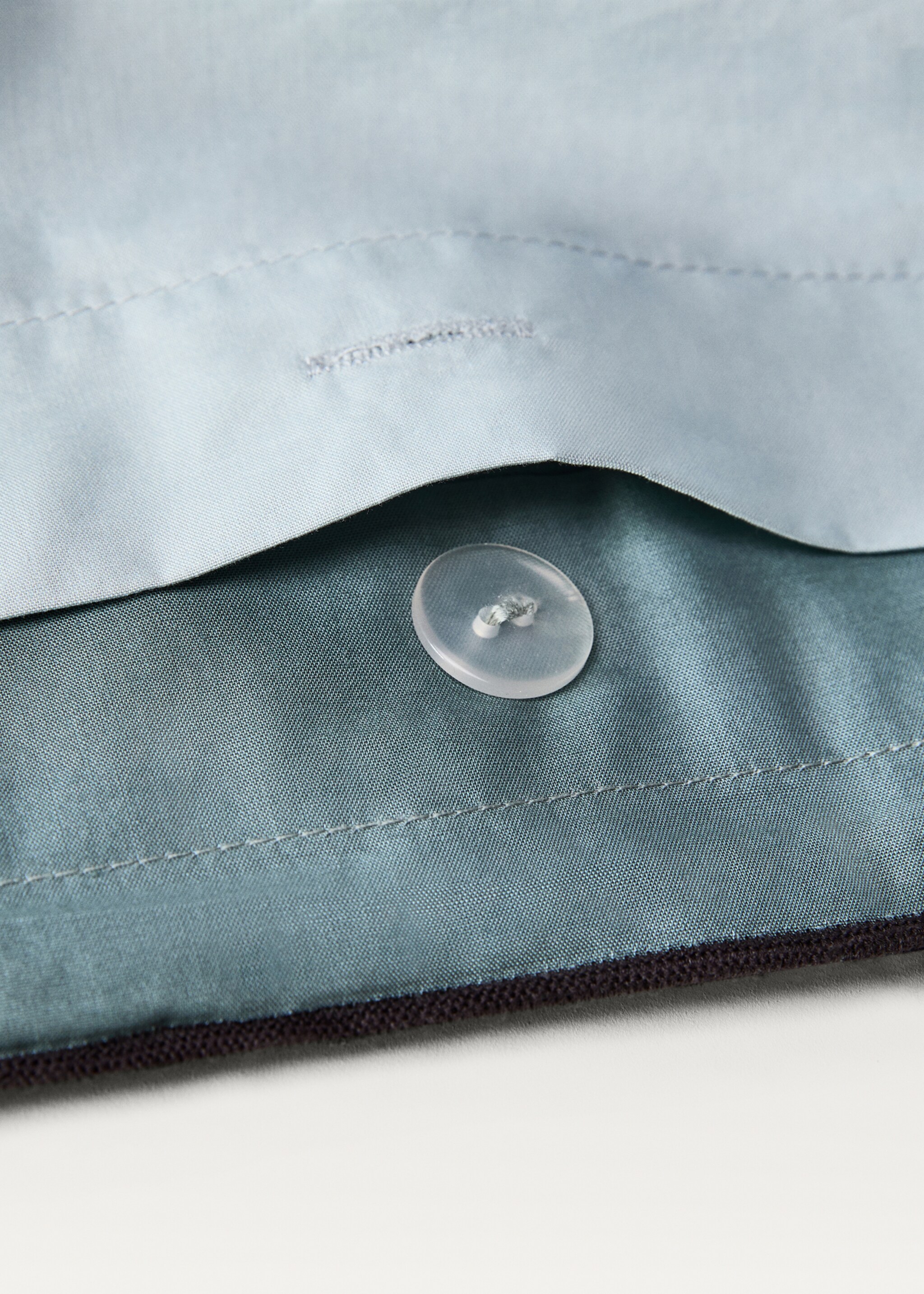 Reversible percale cotton duvet cover Queen bed - Details of the article 2