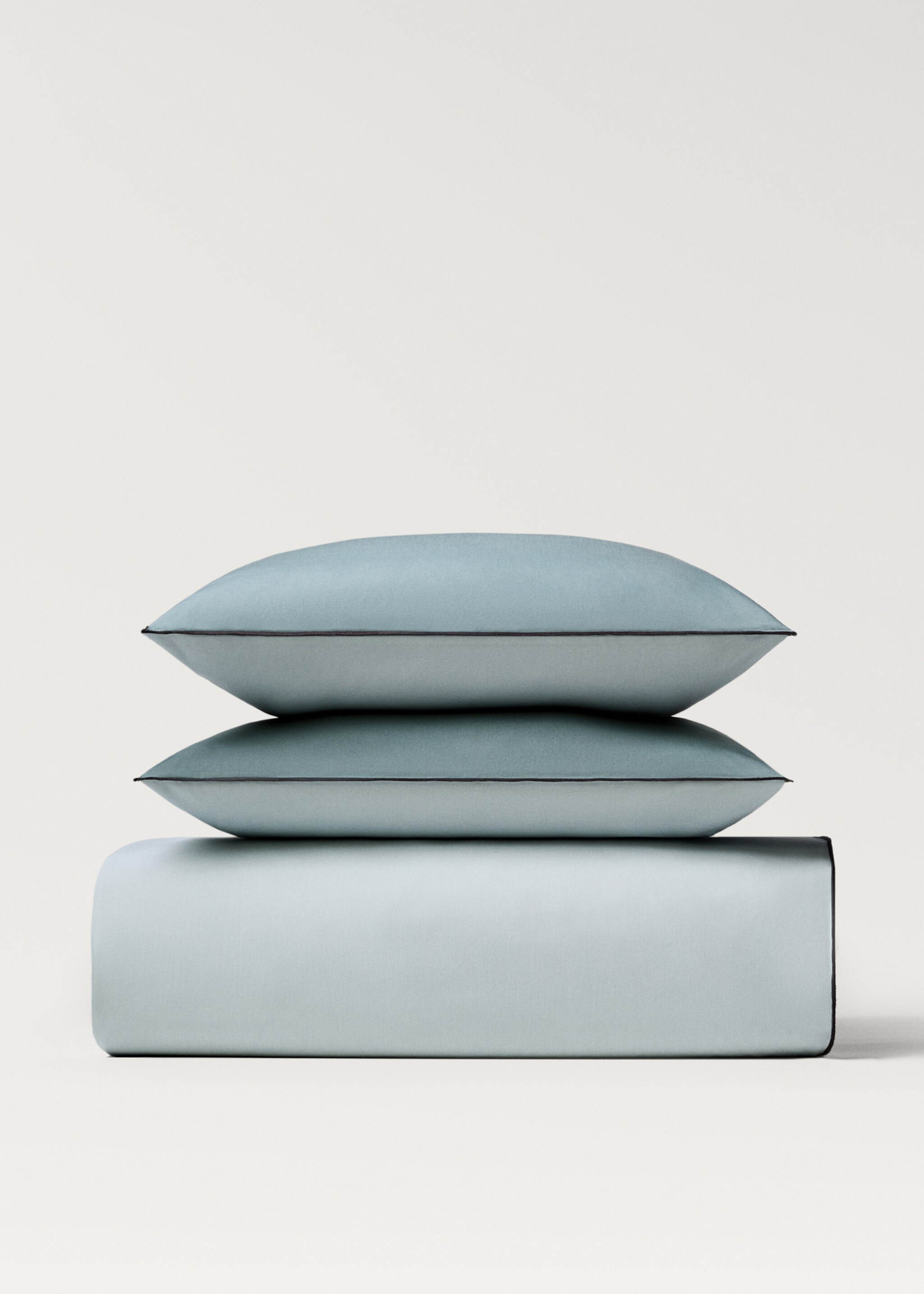 Reversible percale cotton duvet cover Queen bed - Details of the article 4