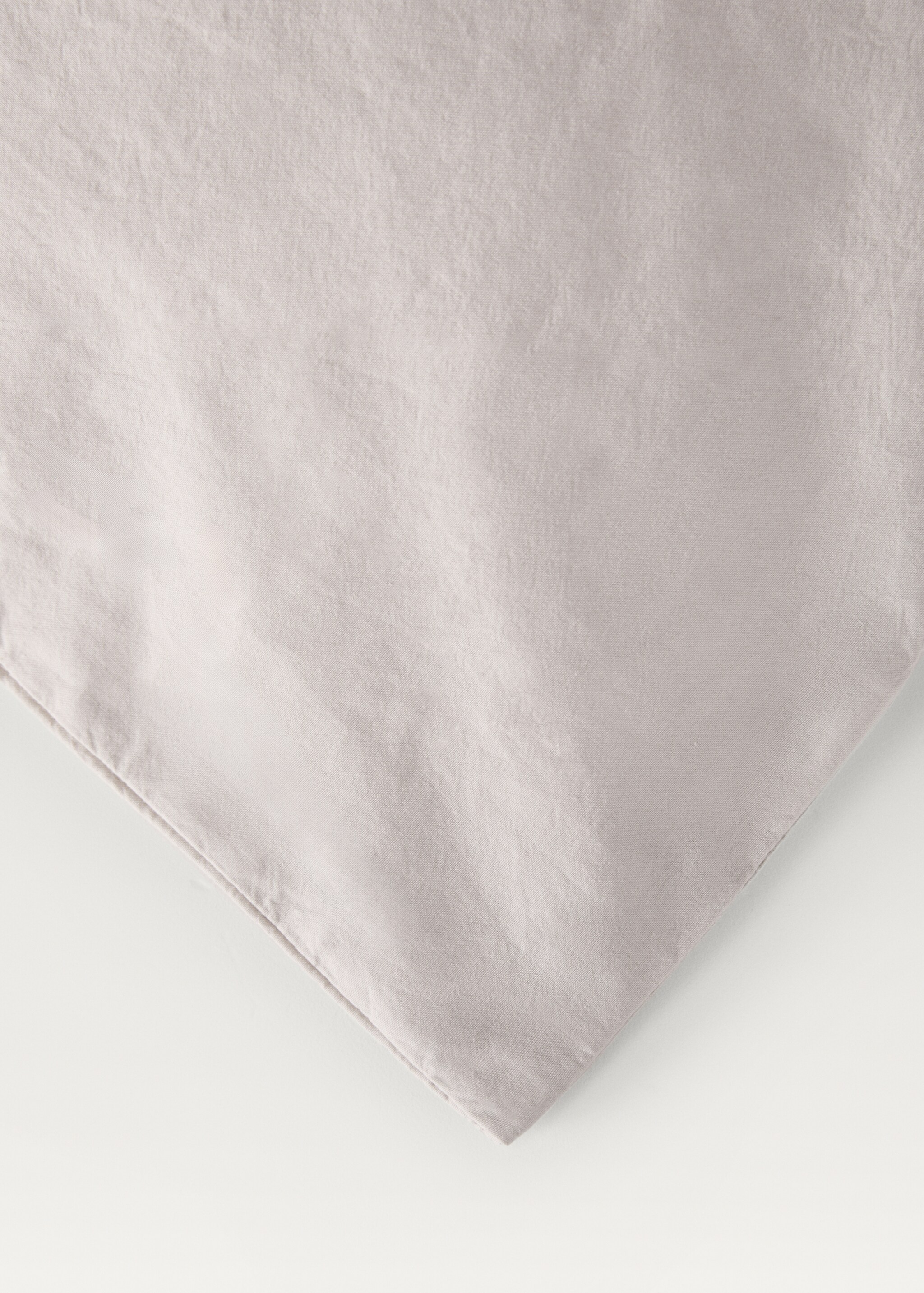 Bettbezug aus gewaschener Baumwolle für 90 cm Bett - Detail des Artikels 3, Hellgrau/Pastellgrau. Ref: 87002967-00.