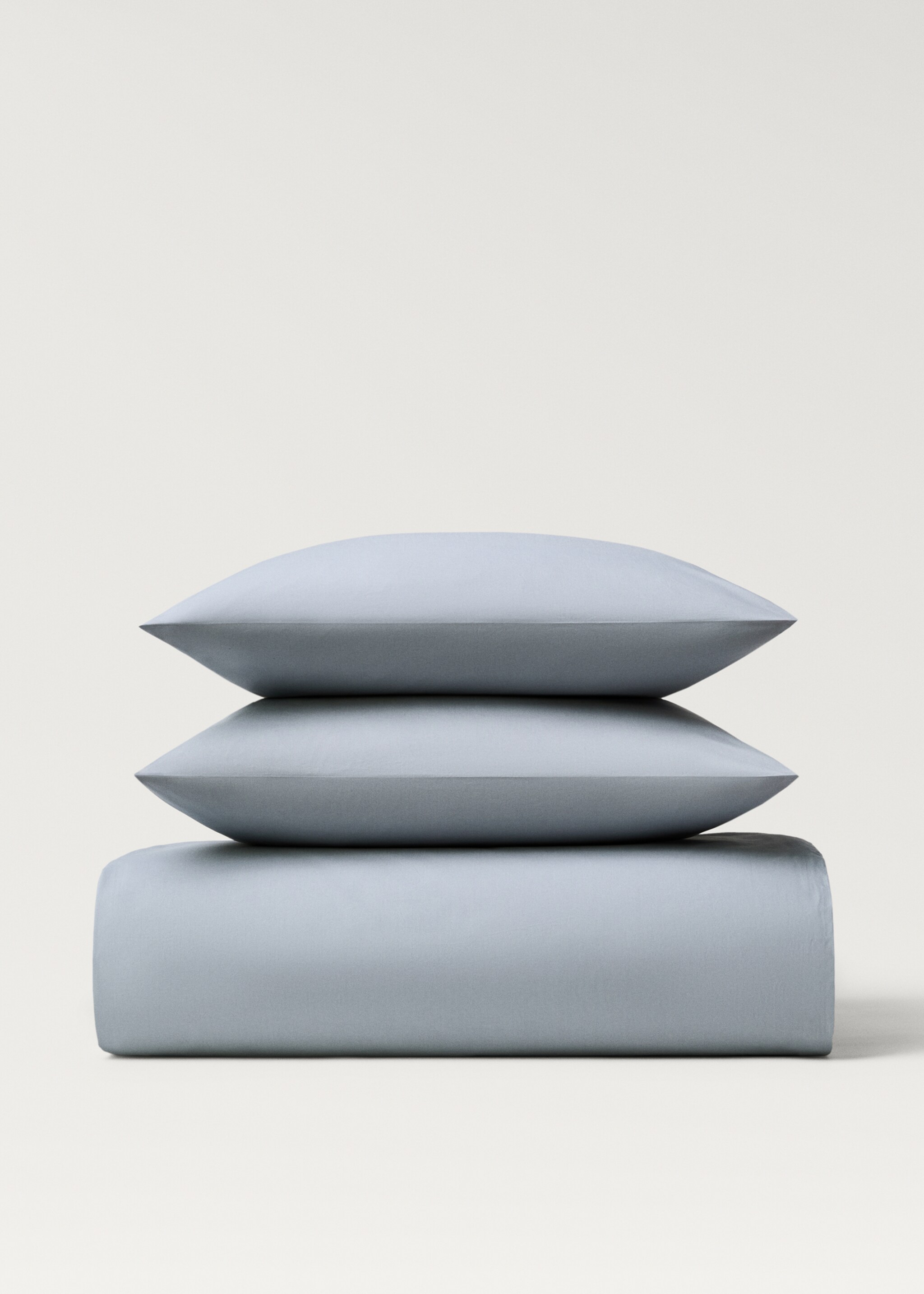 Cotton percale duvet cover for 150/160 cm bed - Article without model, Aqua Green. Ref: 87002977-00.