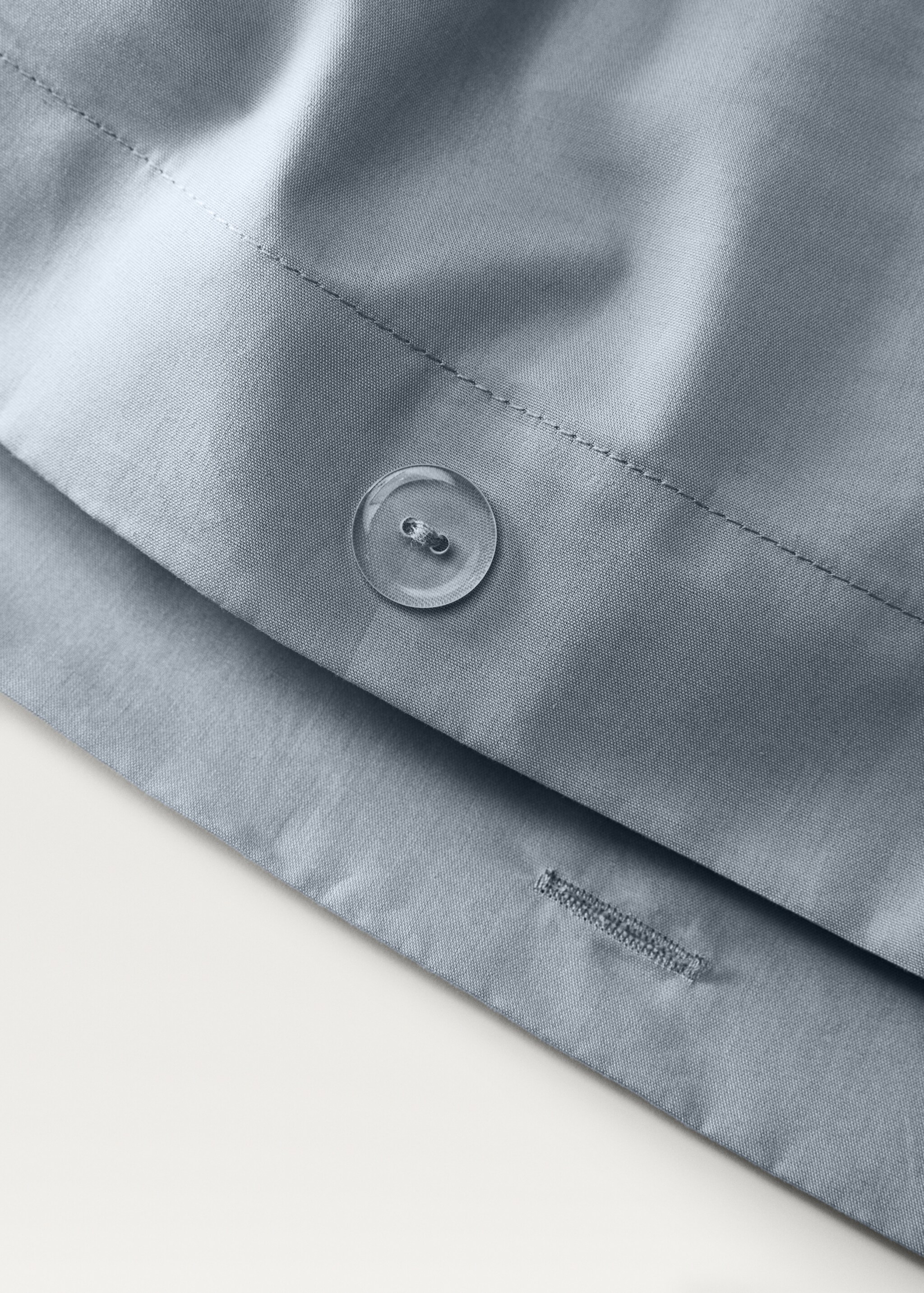 Cotton percale duvet cover for 150/160 cm bed - Details of the article 1, Aqua Green. Ref: 87002977-00.