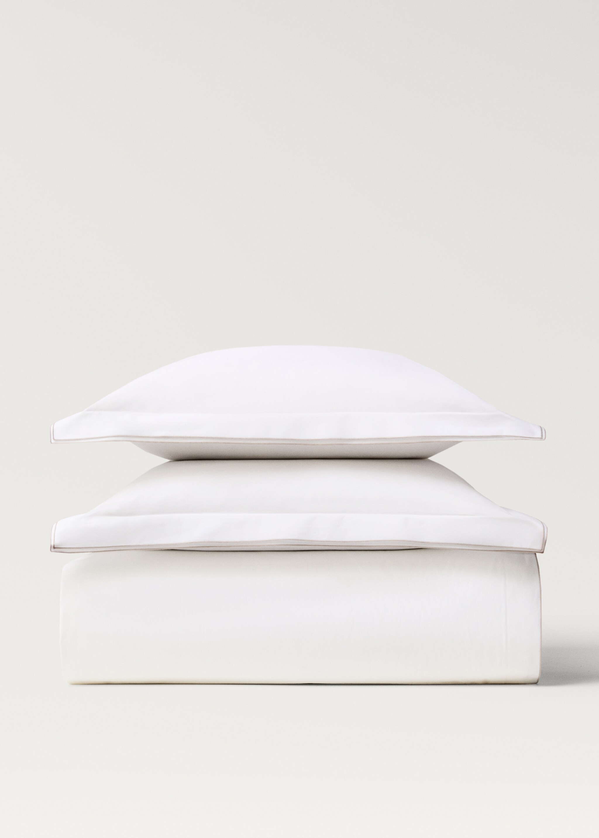 Cotton percale duvet cover with overlock, 150/160 cm - Article without model