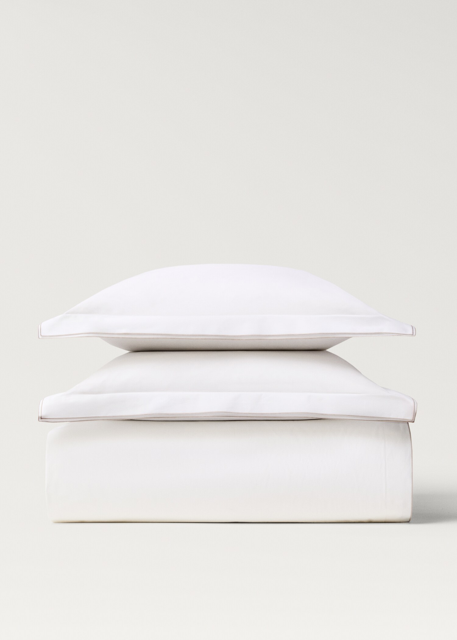 Housse de couette percale de coton overlock lit 150/160 cm - Article sans modèle