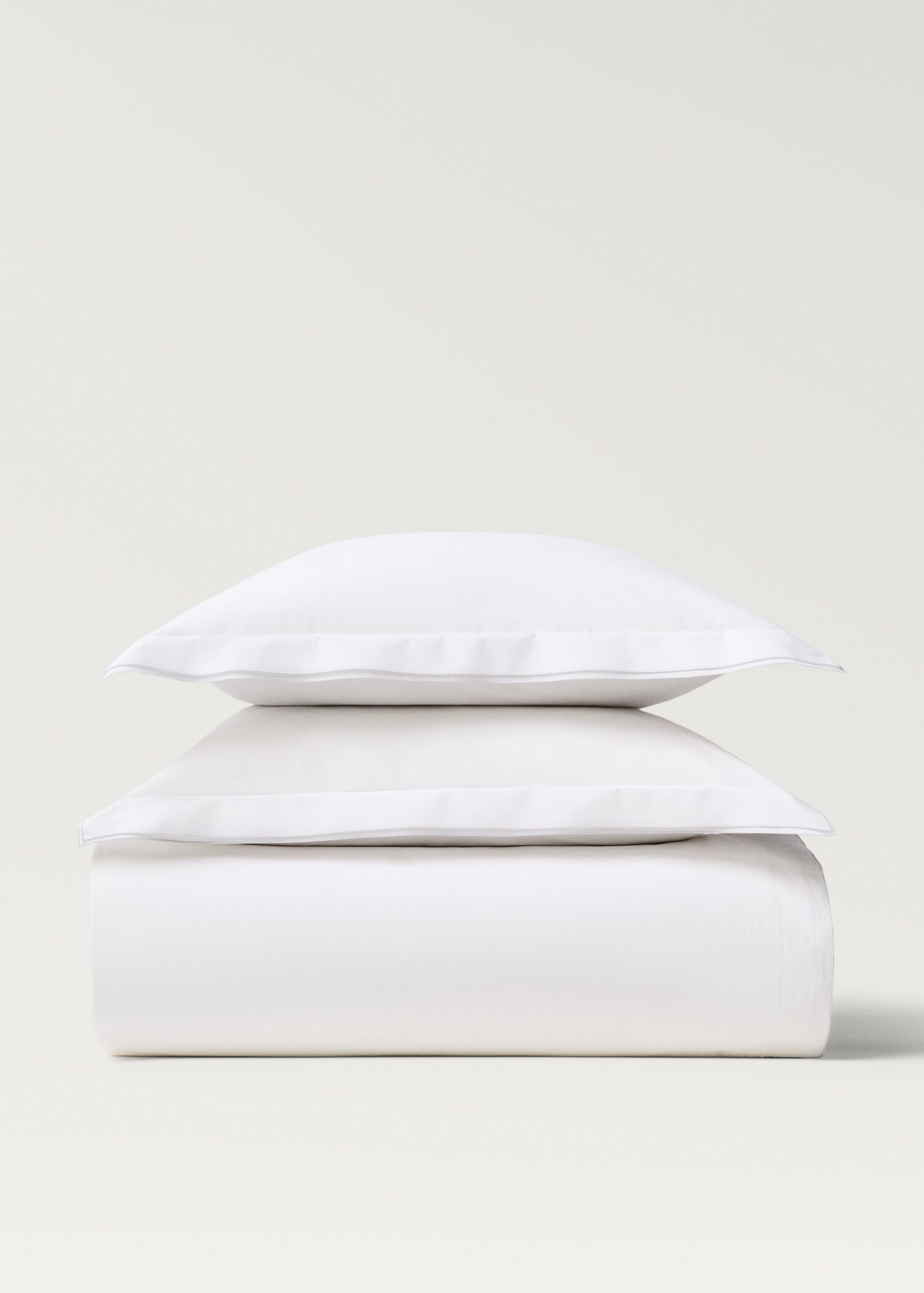 Housse de couette percale de coton overlock lit 150/160 cm - Article sans modèle