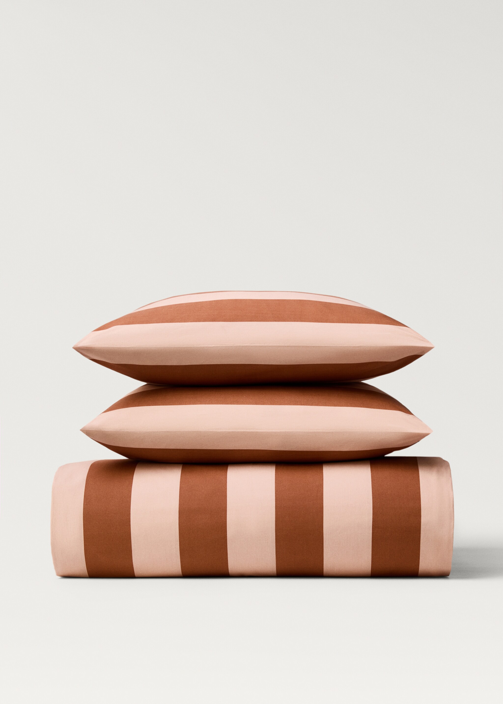 500-thread cotton percale striped duvet cover for 150/160 cm bed - Article without model