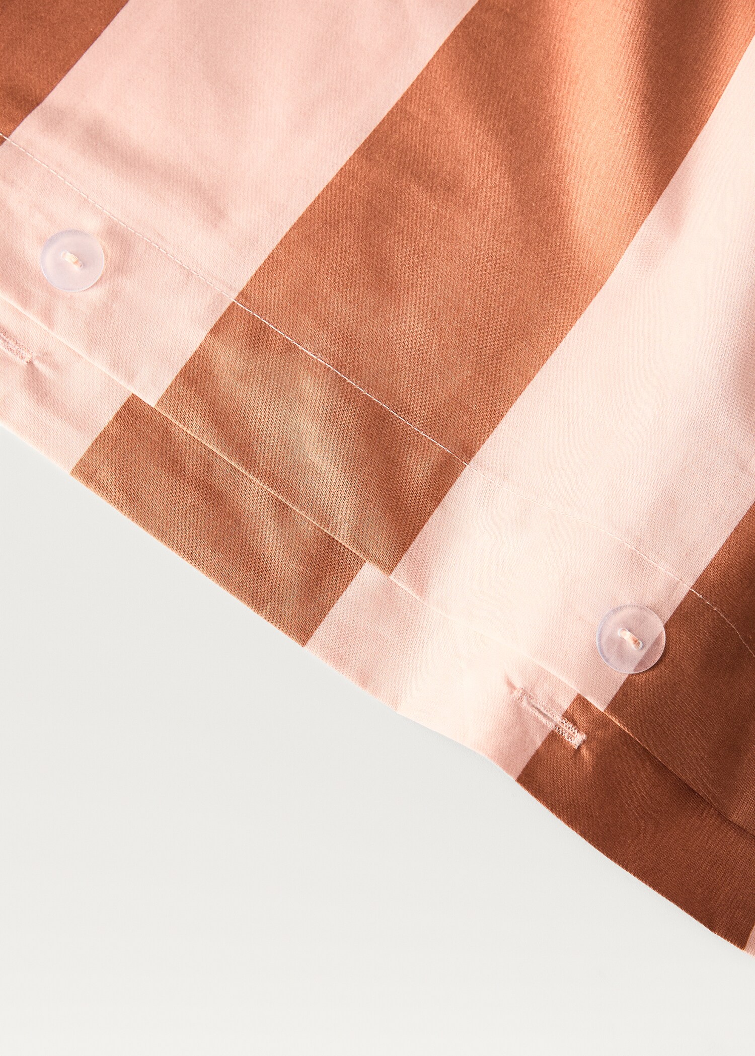 500-thread cotton percale striped duvet cover for 150/160 cm bed - Details of the article 2