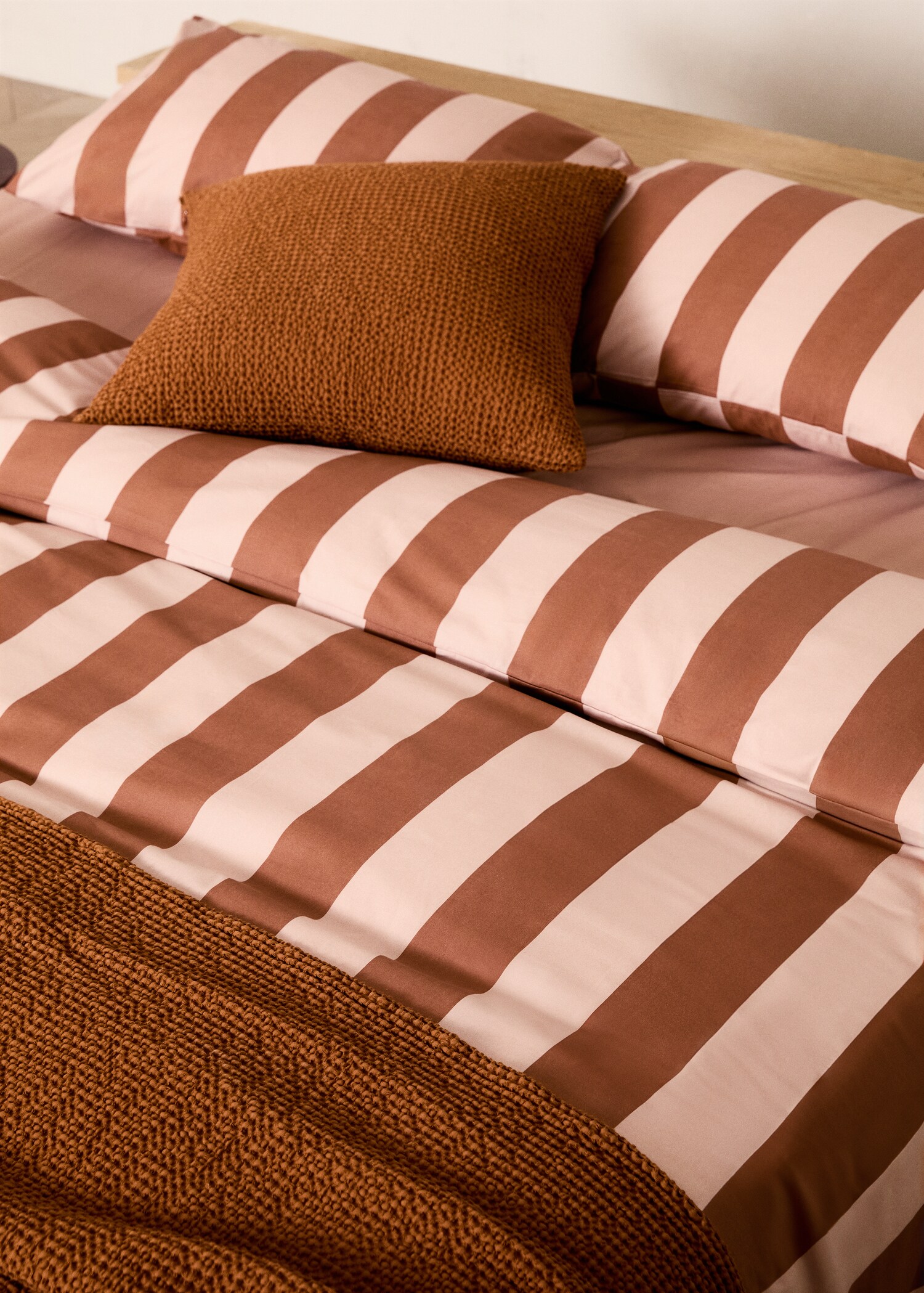500-thread cotton percale striped duvet cover for 150/160 cm bed - Details of the article 8