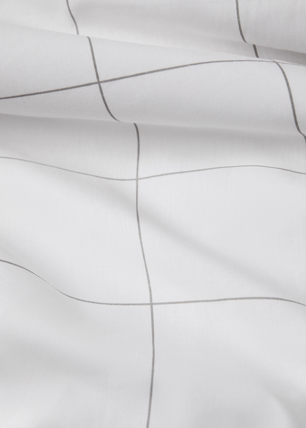 Cotton percale reversible striped duvet cover for / cm bed