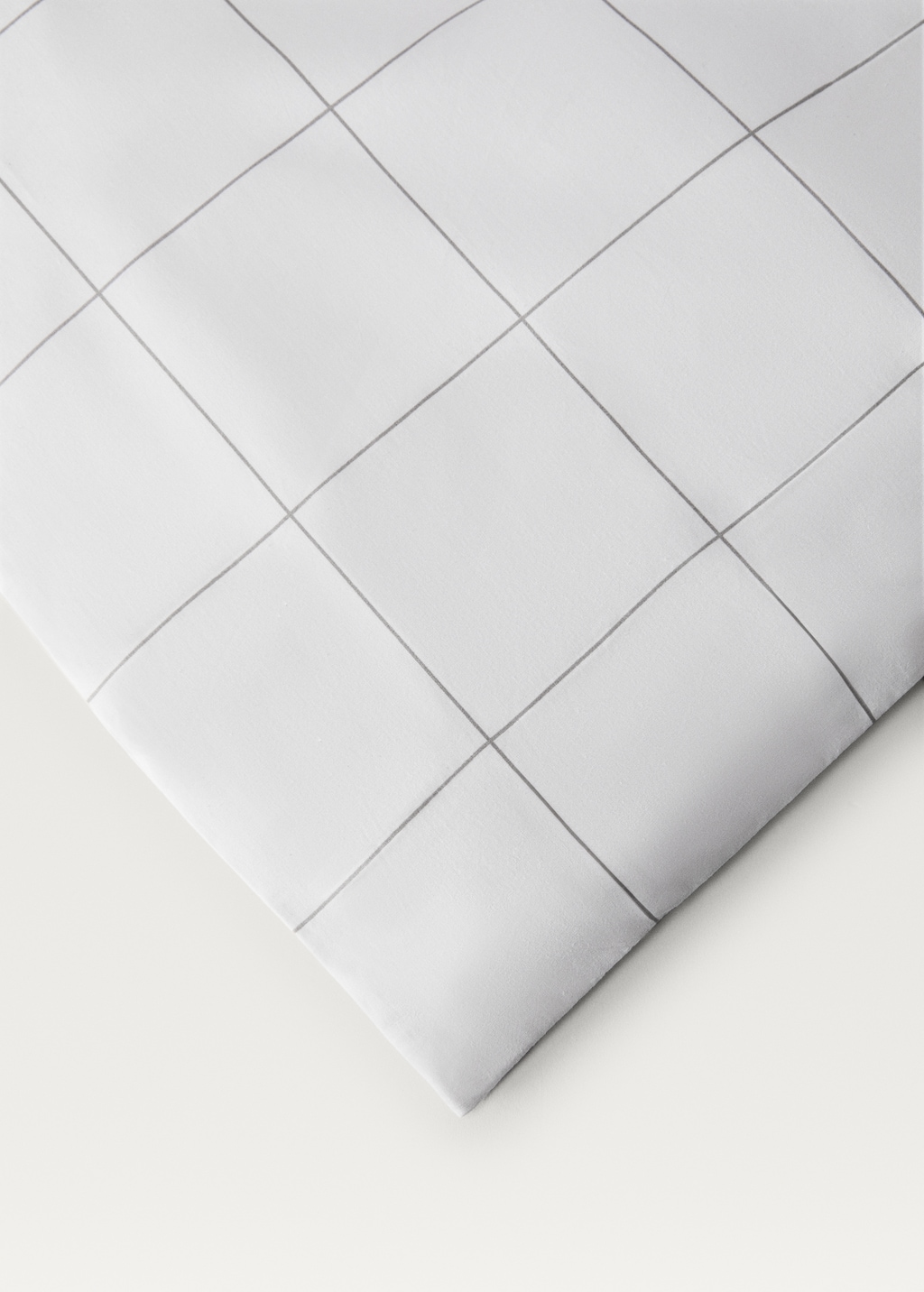 Cotton percale reversible striped duvet cover for / cm bed