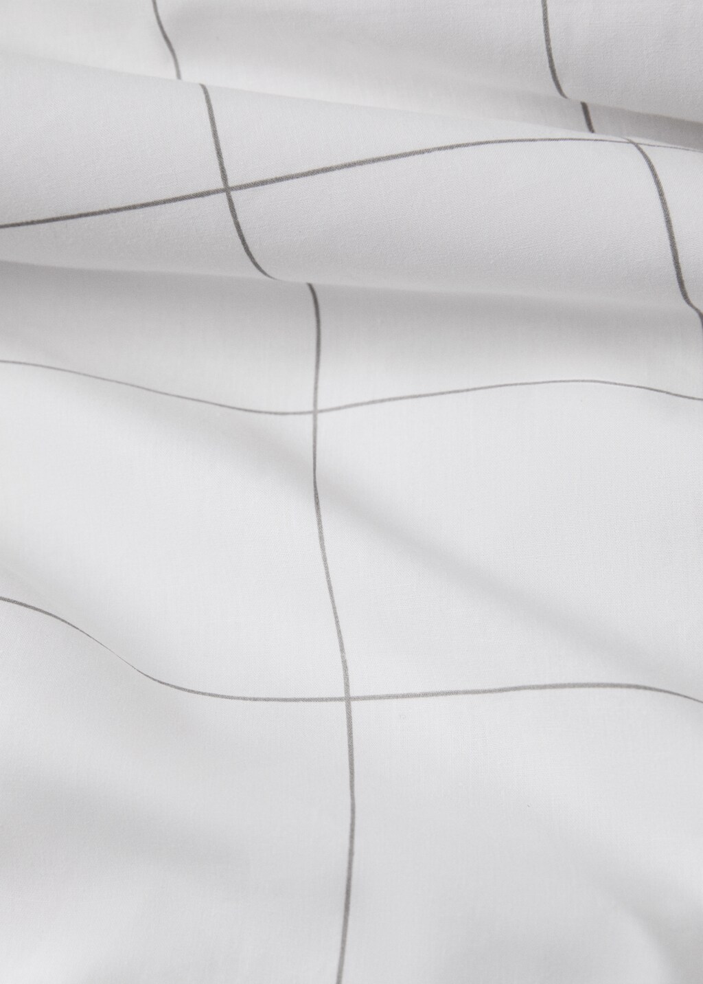 Cotton percale reversible striped duvet cover for 150/160 cm bed