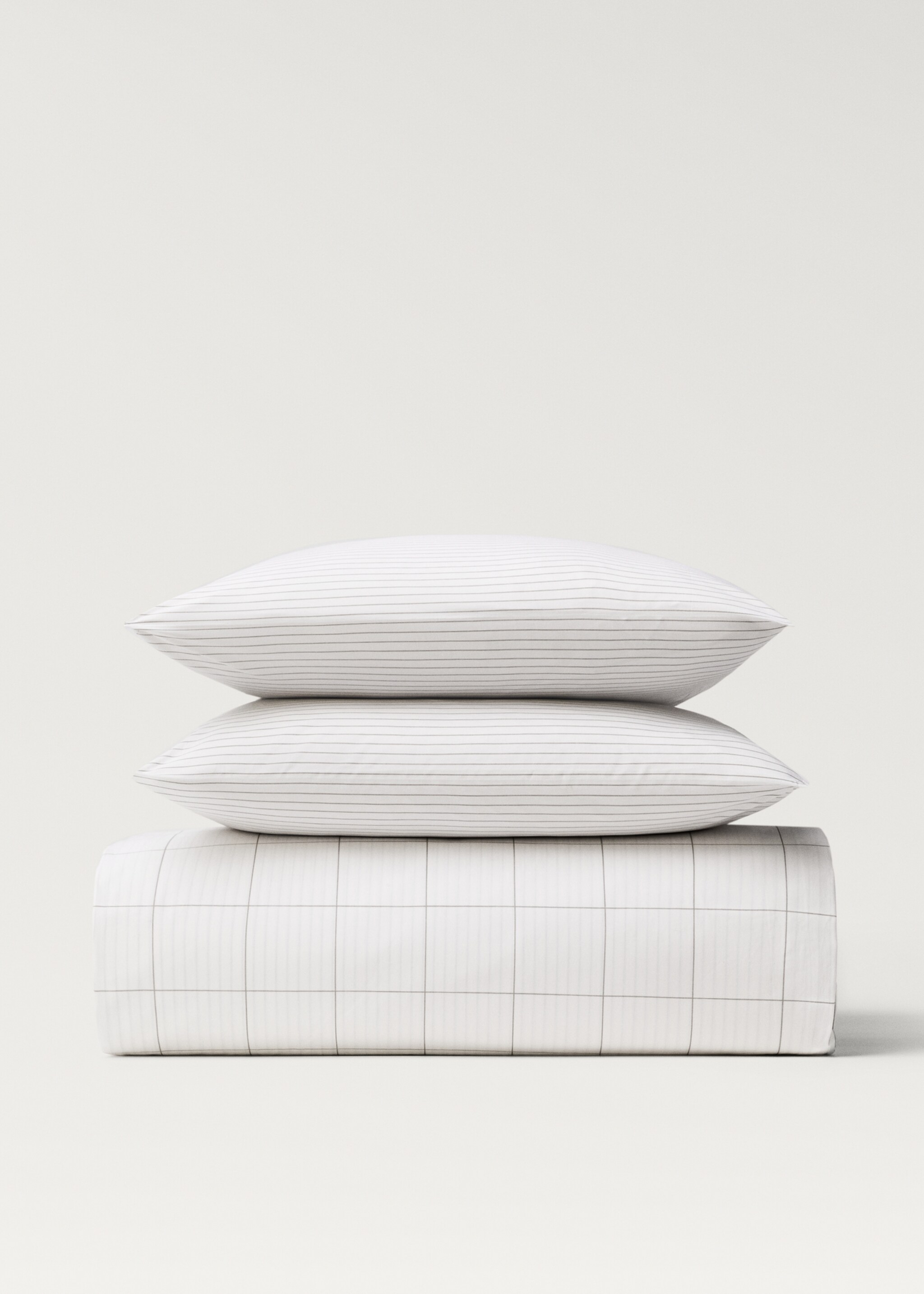 Funda nórdica algodón percal reversible rayas cama 150/160 cm - Detalle del artículo 1
