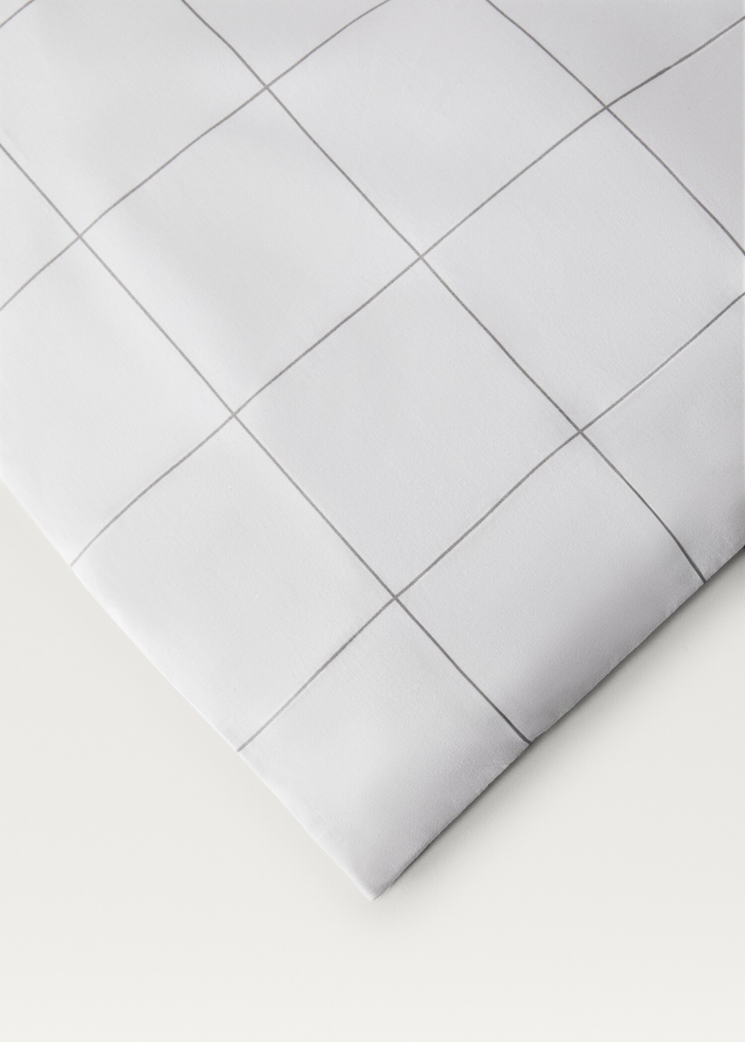 Housse de couette percale de coton réversible à rayures lit 180/200 cm - Détail de l'article 2