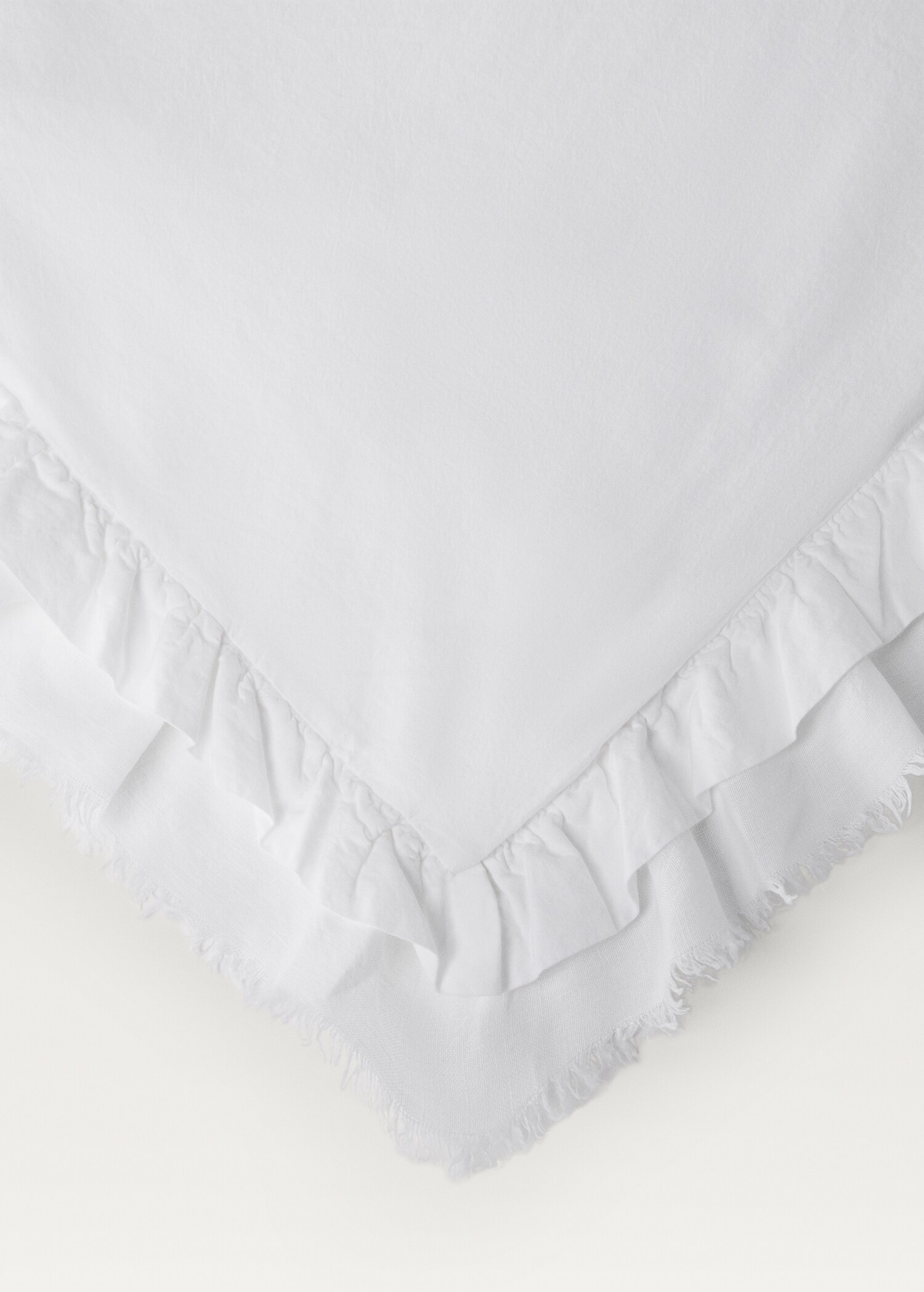 Dekbedovertrek van gewassen katoen met linnen ruche, bed 150/160 cm - Detail van het artikel 1
