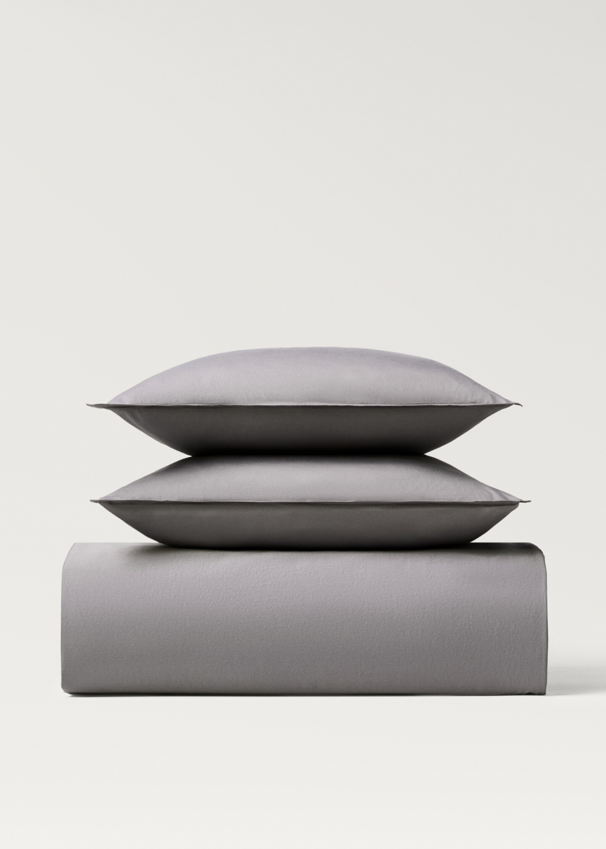 Washed satin cotton duvet cover with double stitching Single bed - Article without model