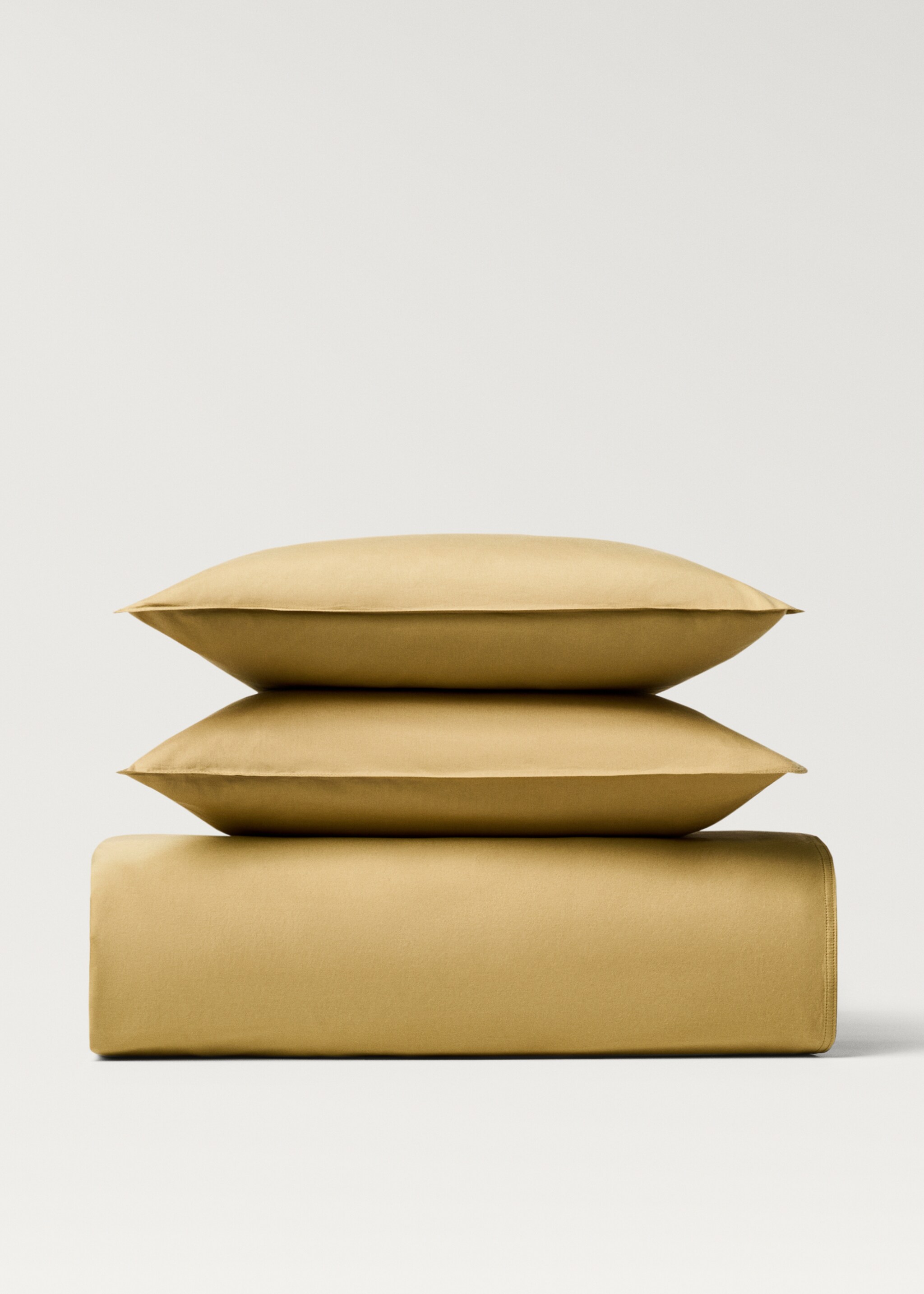 Washed cotton satin double-stitched duvet cover for 150/160 cm bed - Article without model