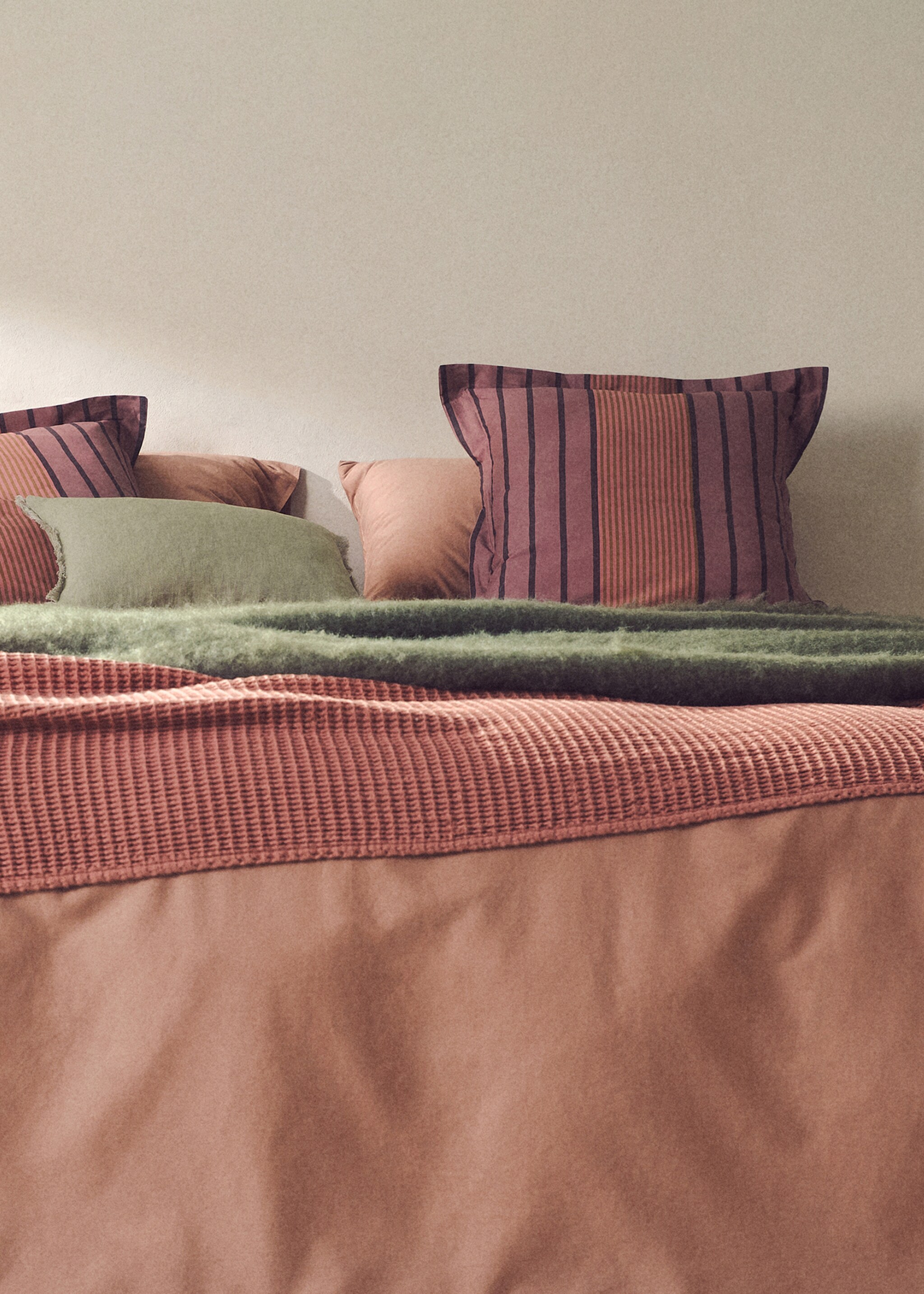 Washed cotton satin double-stitched duvet cover for 150/160 cm bed - Details of the article 6