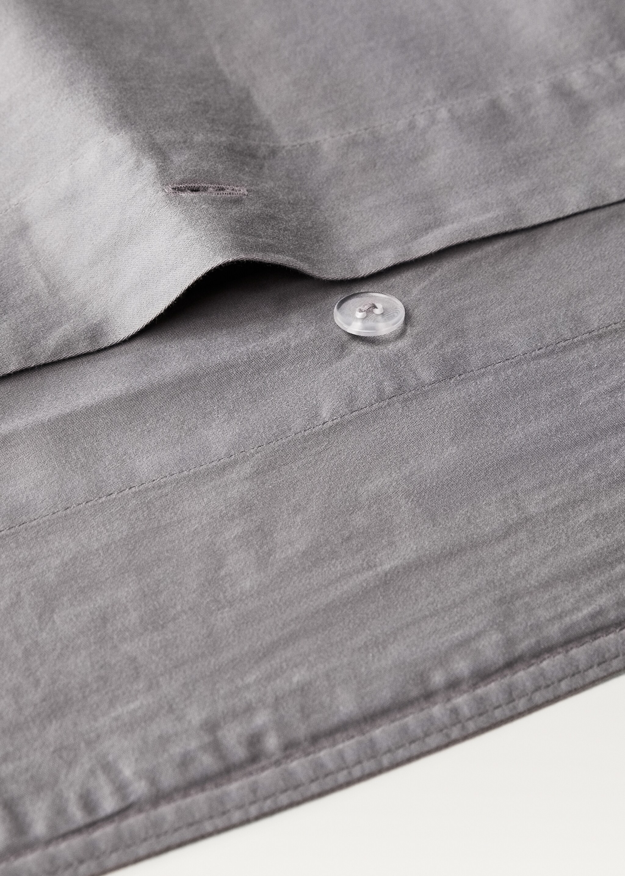 Dekbedovertrek van gewassen satijnkatoen met dubbel stiksel, bed 150/160 cm - Detail van het artikel 2