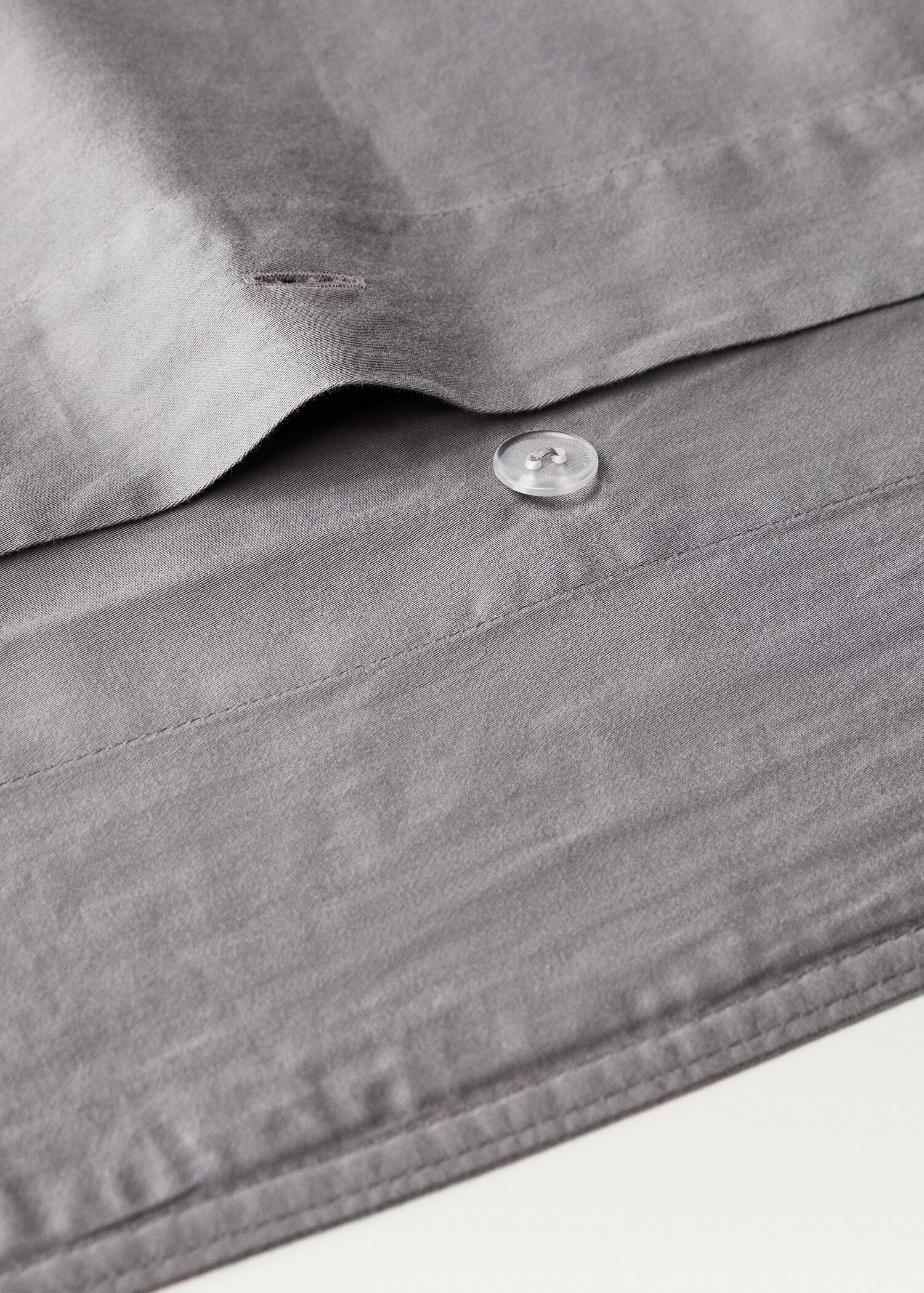 Dekbedovertrek van gewassen satijnkatoen met dubbel stiksel, bed 150/160 cm - Detail van het artikel 2