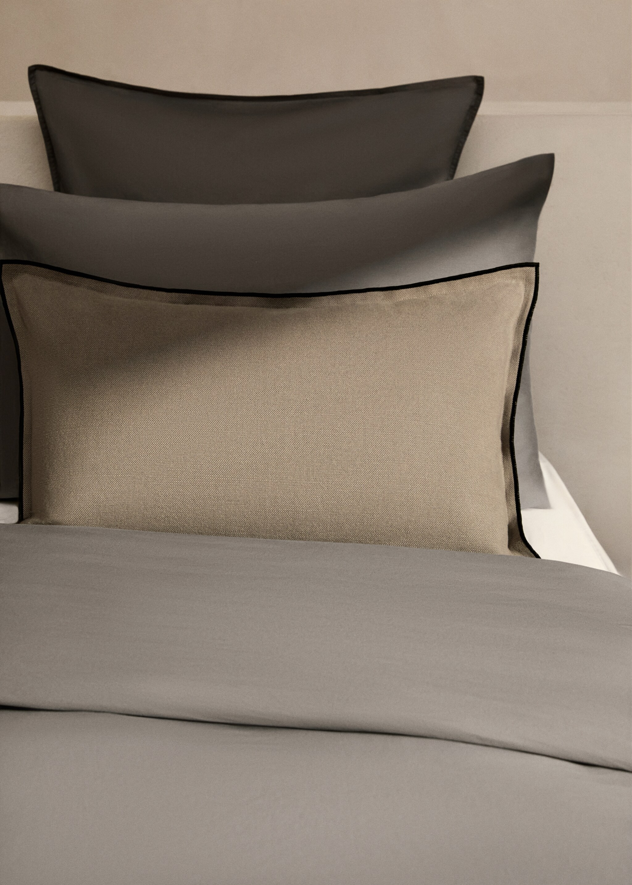 Dekbedovertrek van gewassen satijnkatoen met dubbel stiksel, bed 150/160 cm - Detail van het artikel 7