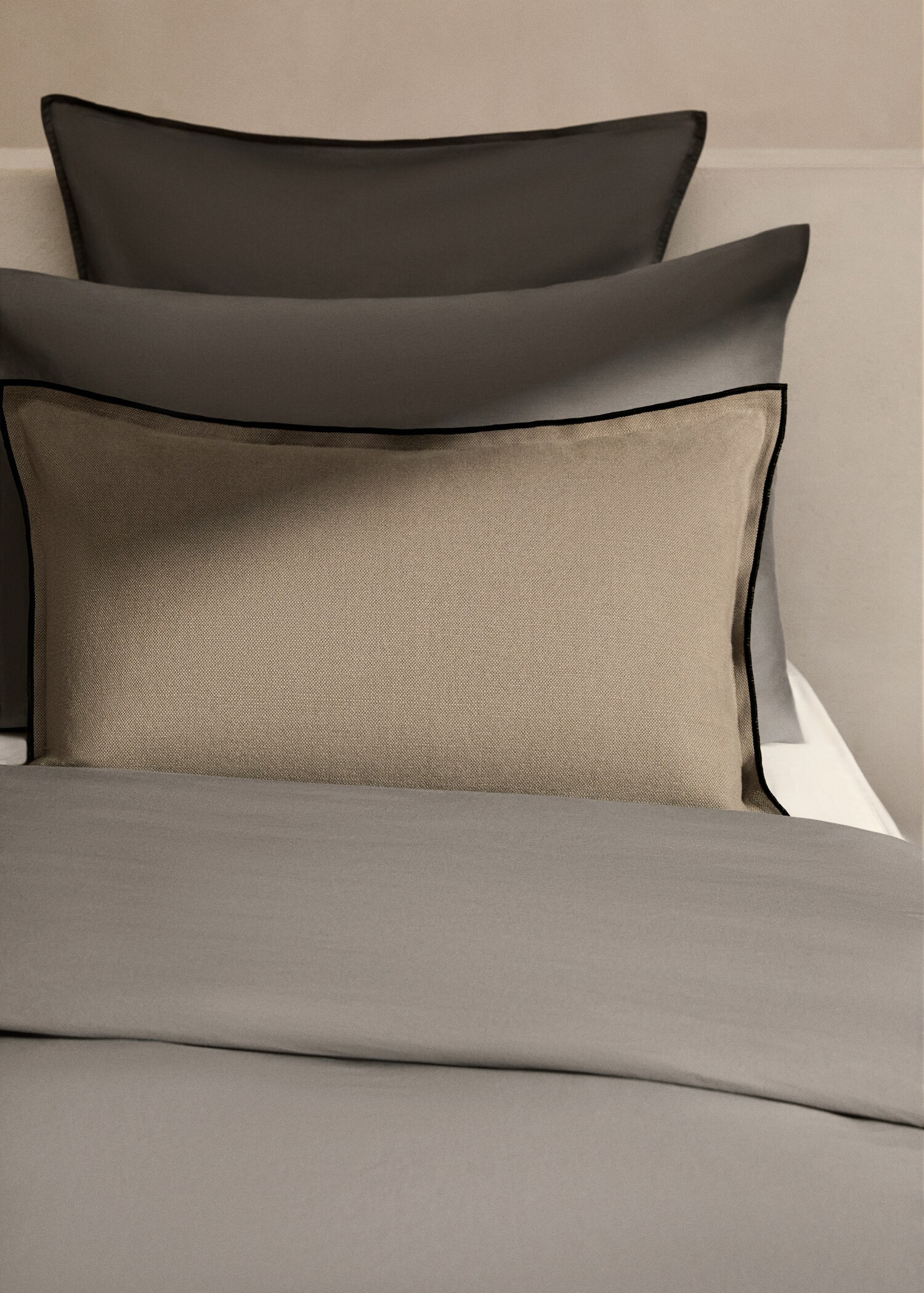 Dekbedovertrek van gewassen satijnkatoen met dubbel stiksel, bed 150/160 cm - Detail van het artikel 7