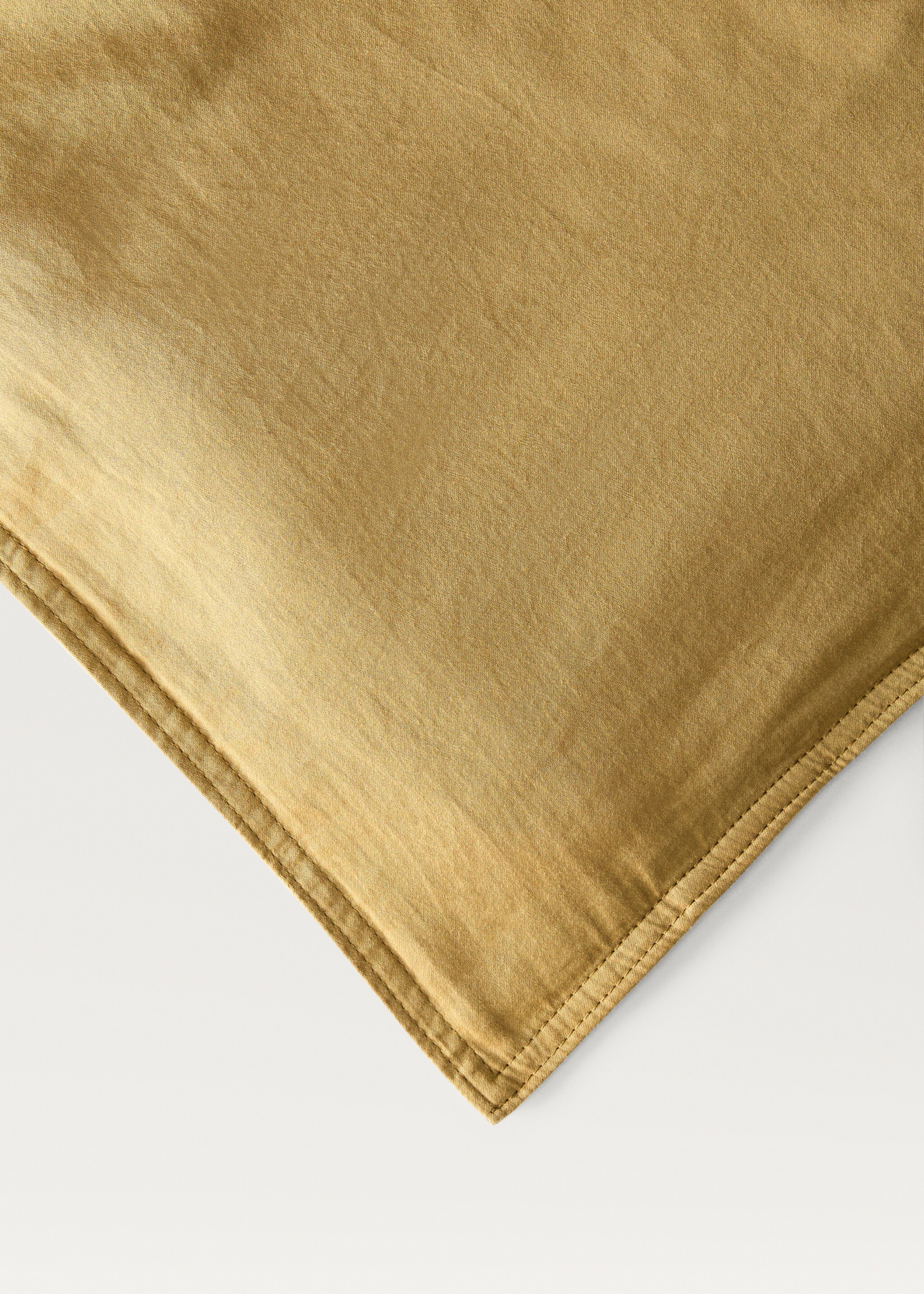 Housse de couette coton satin lavé double surpiqûre lit 180 cm - Détail de l'article 3