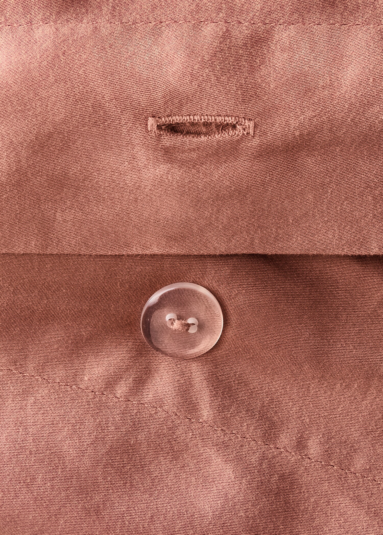 Bettbezug aus gewaschenem Baumwollsatin mit doppeltem Steppstich für 180/200 cm Bett - Detail des Artikels 2