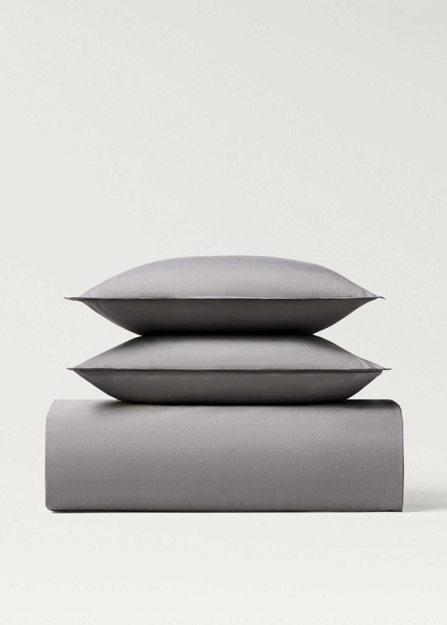 Washed cotton satin double-stitched duvet cover for 180/200 cm bed - Article without model