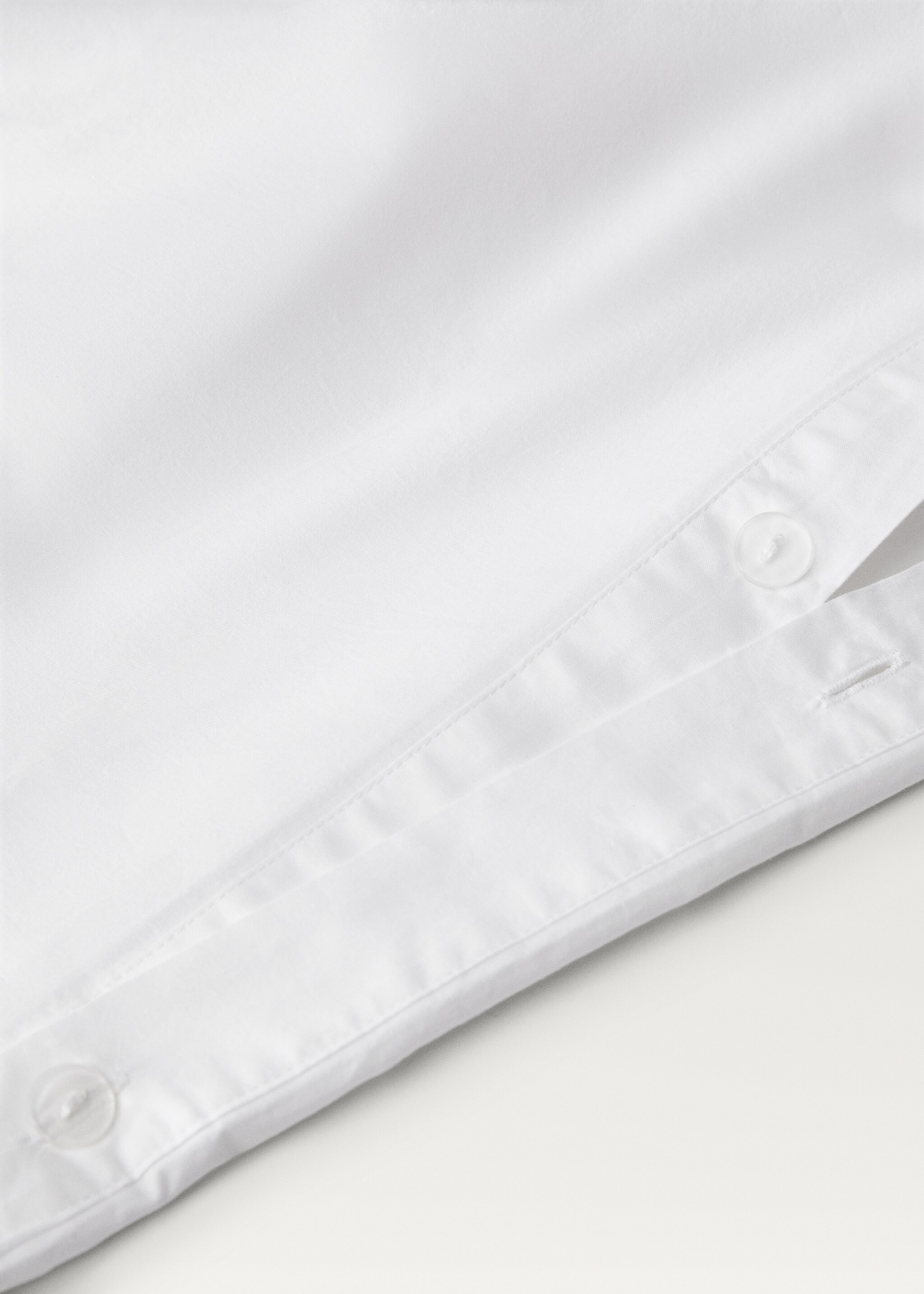 Cotton duvet cover with hand-embroidered flowers King bed - Details of the article 1