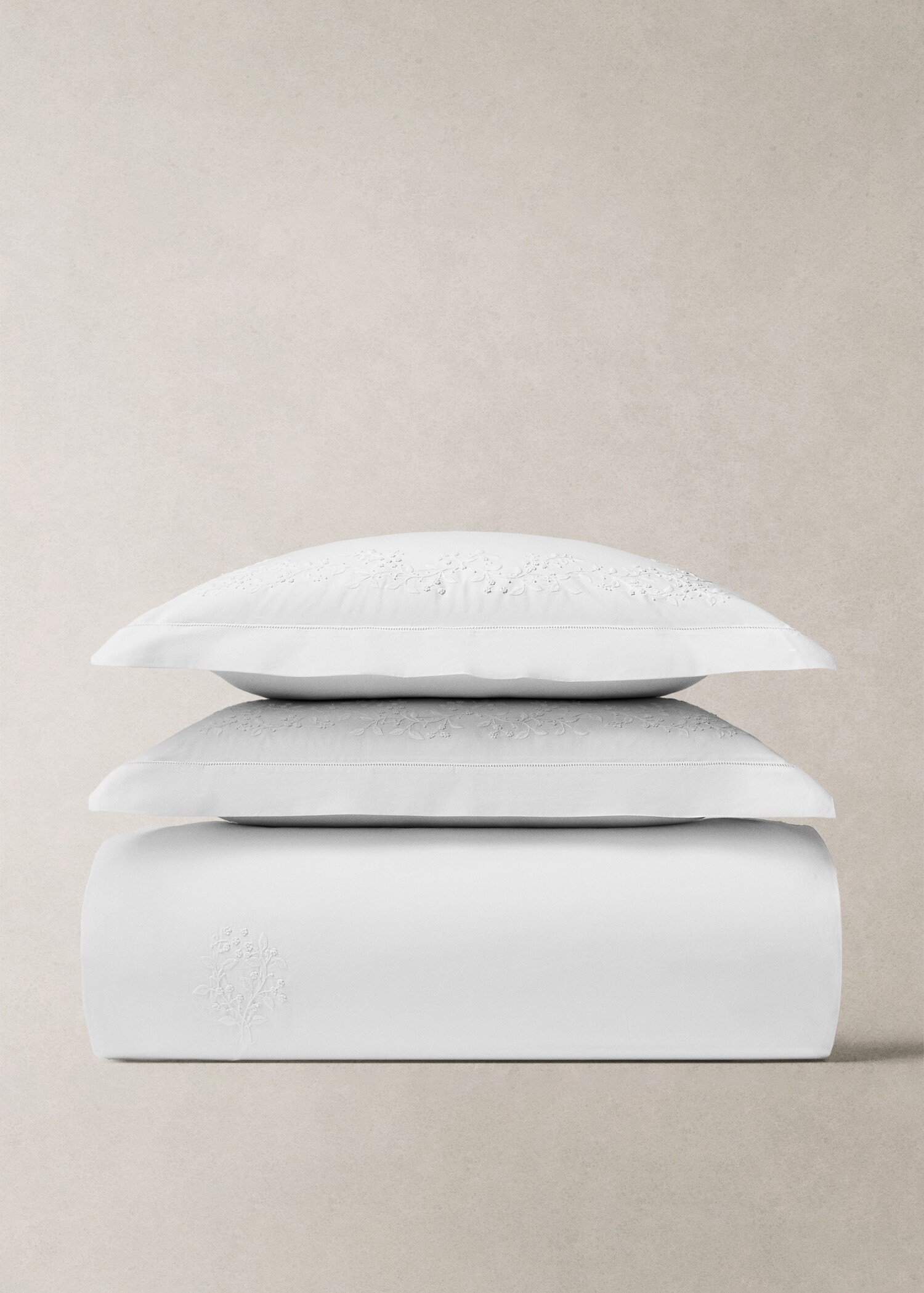 Funda nórdica algodón percal bordado flor cama 180/200 cm - Detalle del artículo 6