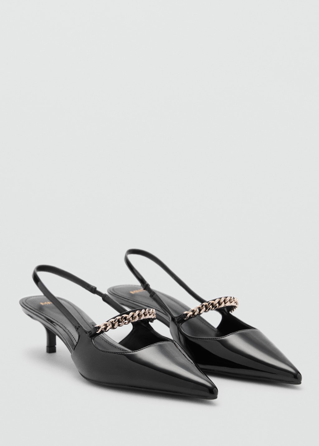 High-heeled shoes with link straps - Women | MANGO USA High-heeled shoes with link straps - Women | MANGO USA