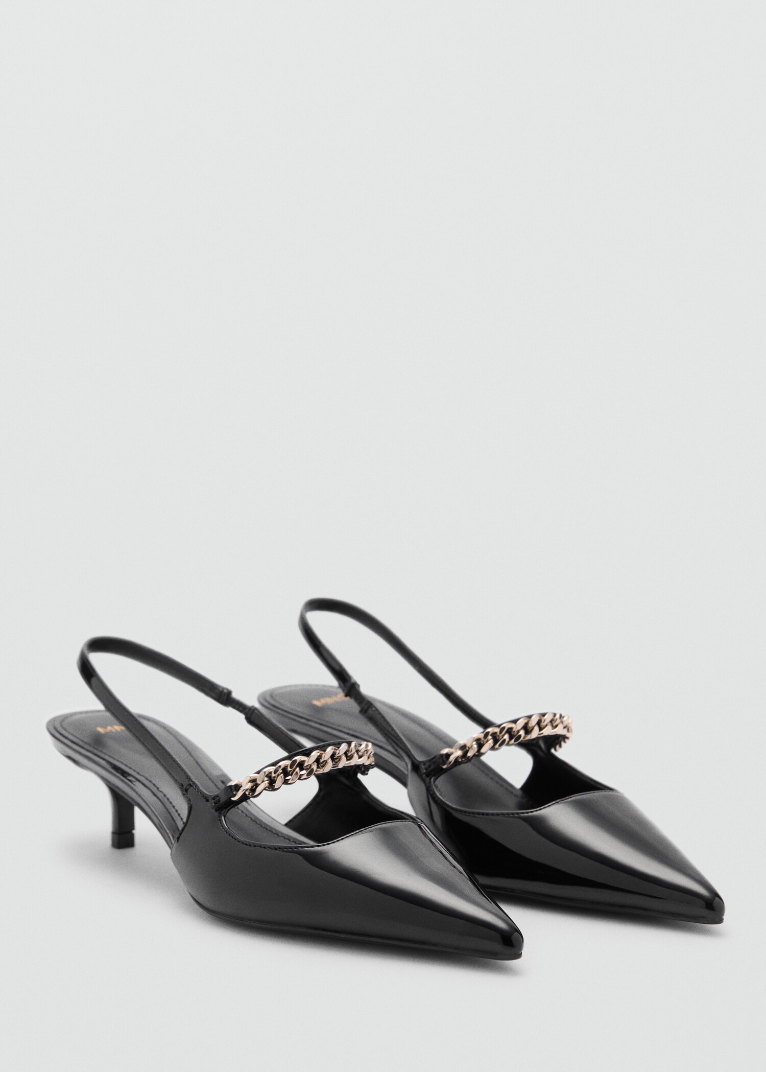 High heel shoes with link straps - Medium plane