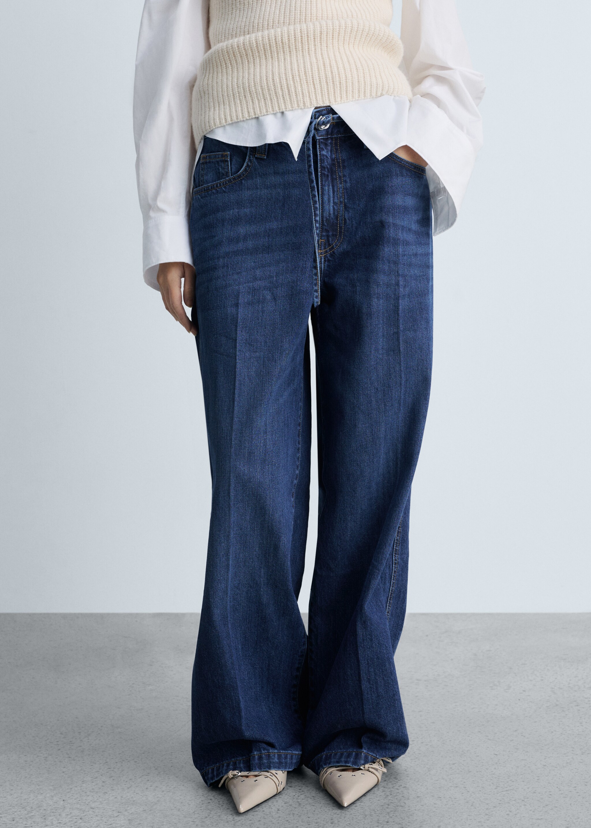 Jean wideleg ceinture - Plan moyen