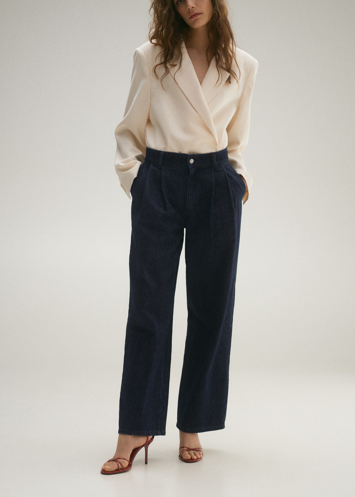Jean wideleg pinces rinse wash - Plan moyen