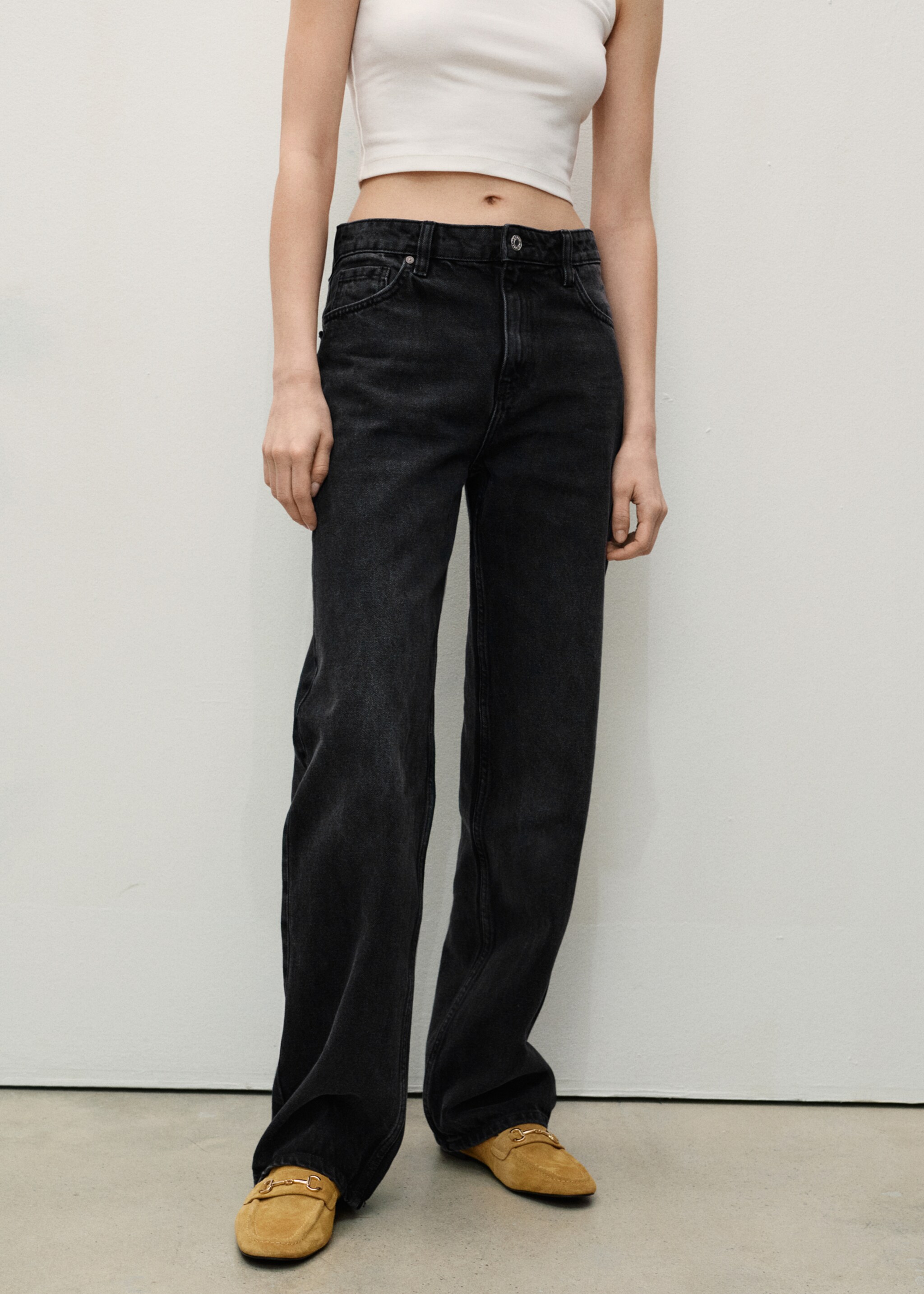 Miami medium-rise straight-fit jeans - Medium plane