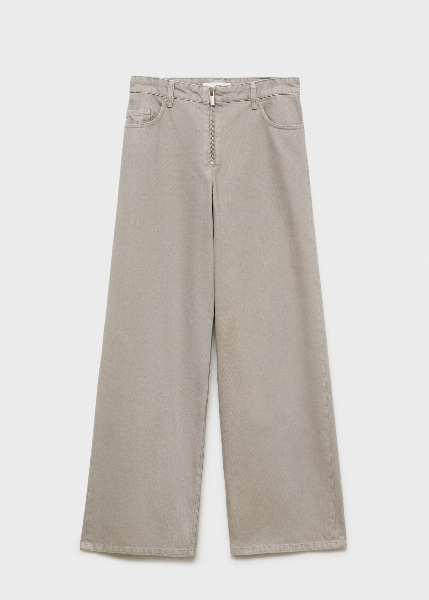 Wide-leg jeans with zip - Article without model