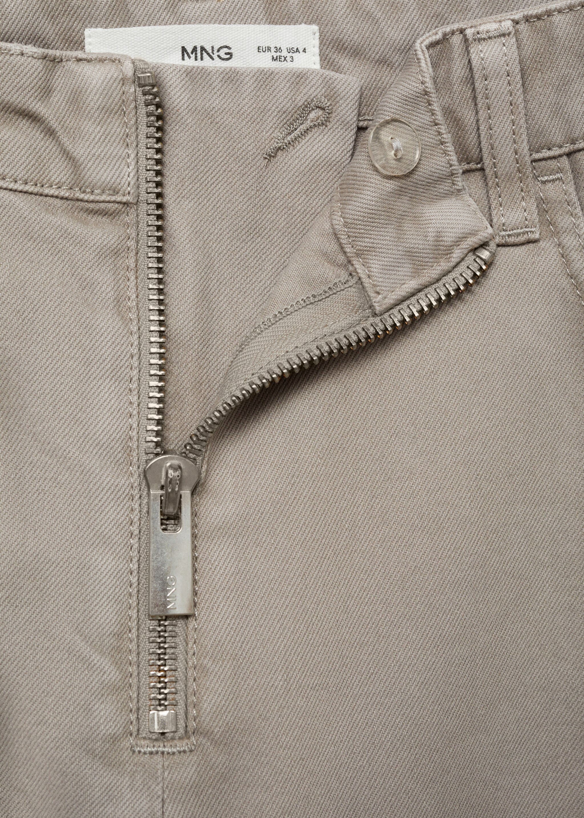 Wideleg jeans with zip - Details of the article 8