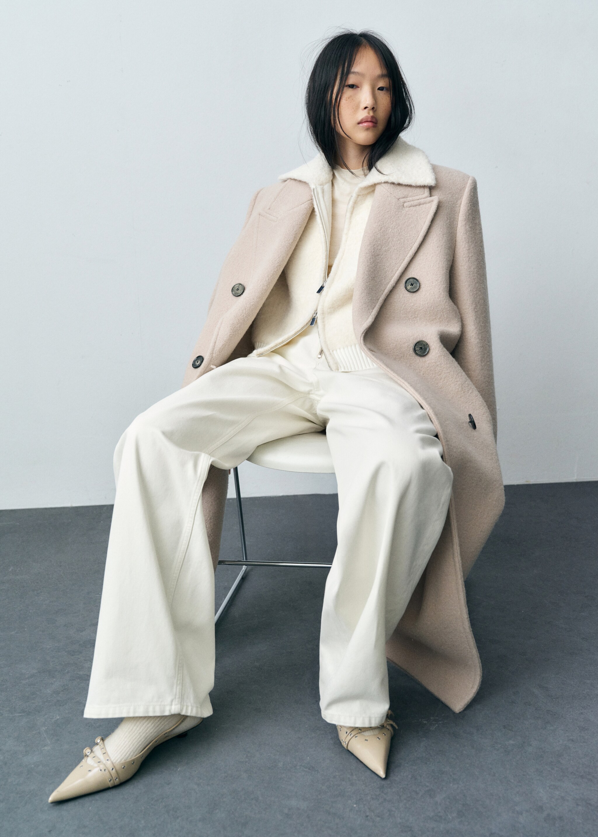 Wideleg jeans with zip - Details of the article 2