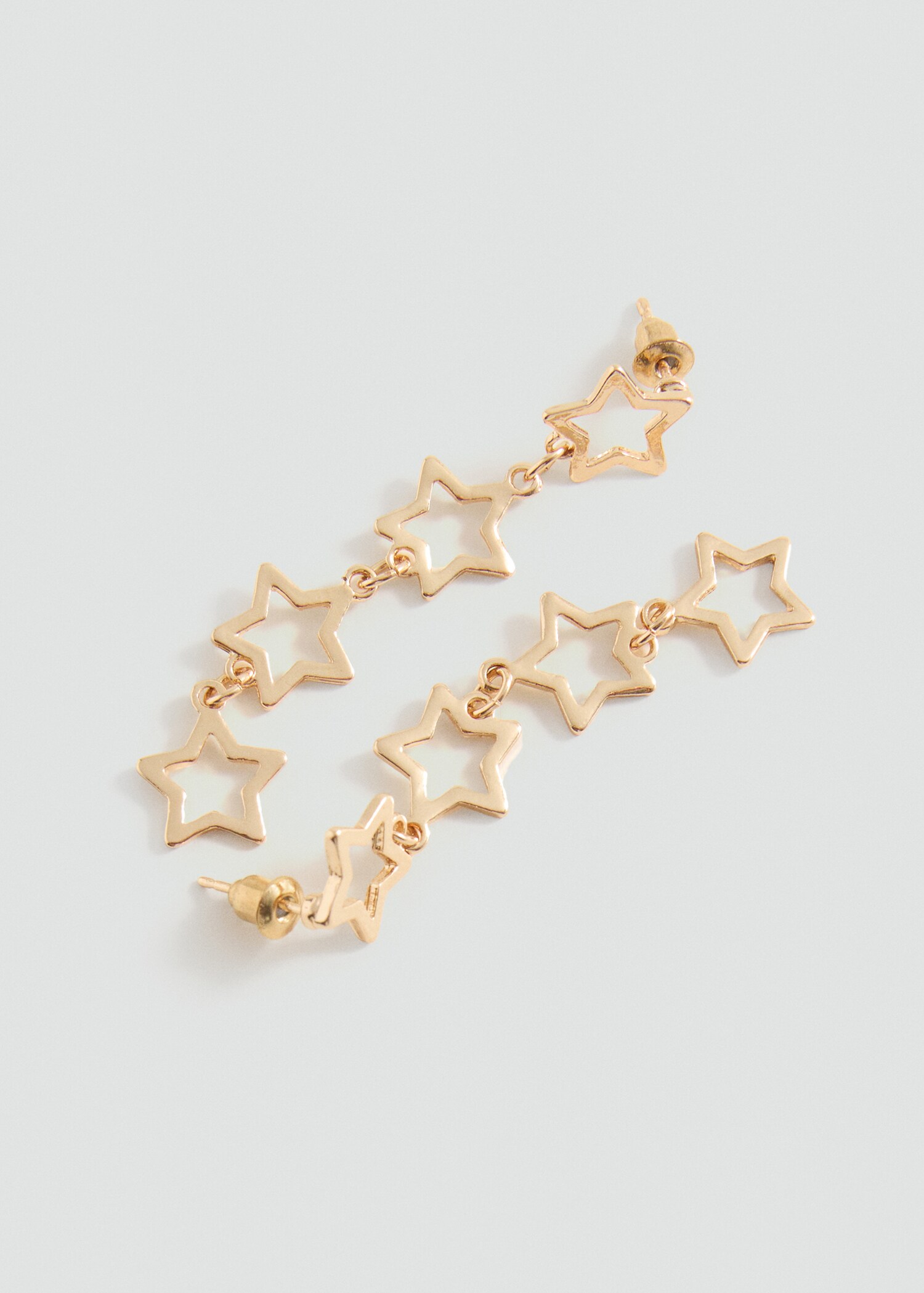 Long star earrings - Medium plane