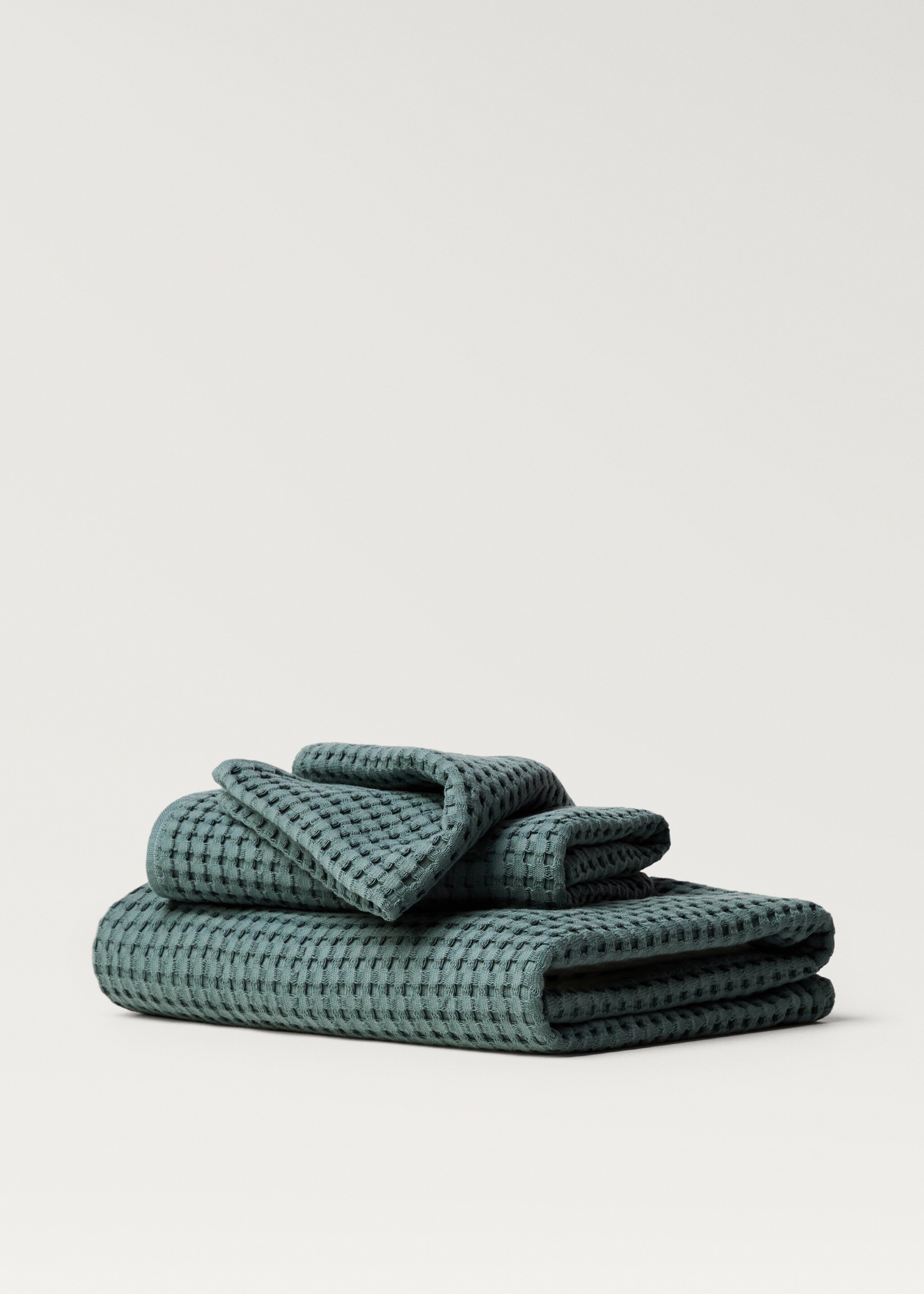 Washed waffle-cotton hand towel - Article without model