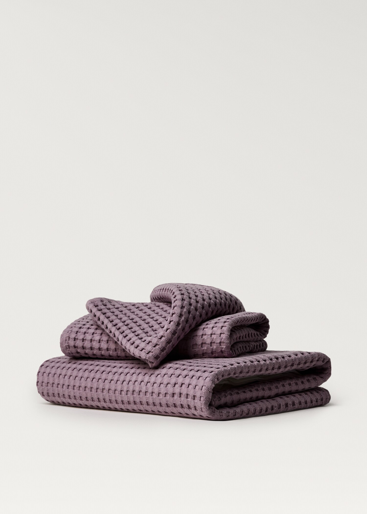 Washed waffle-cotton hand towel - Article without model