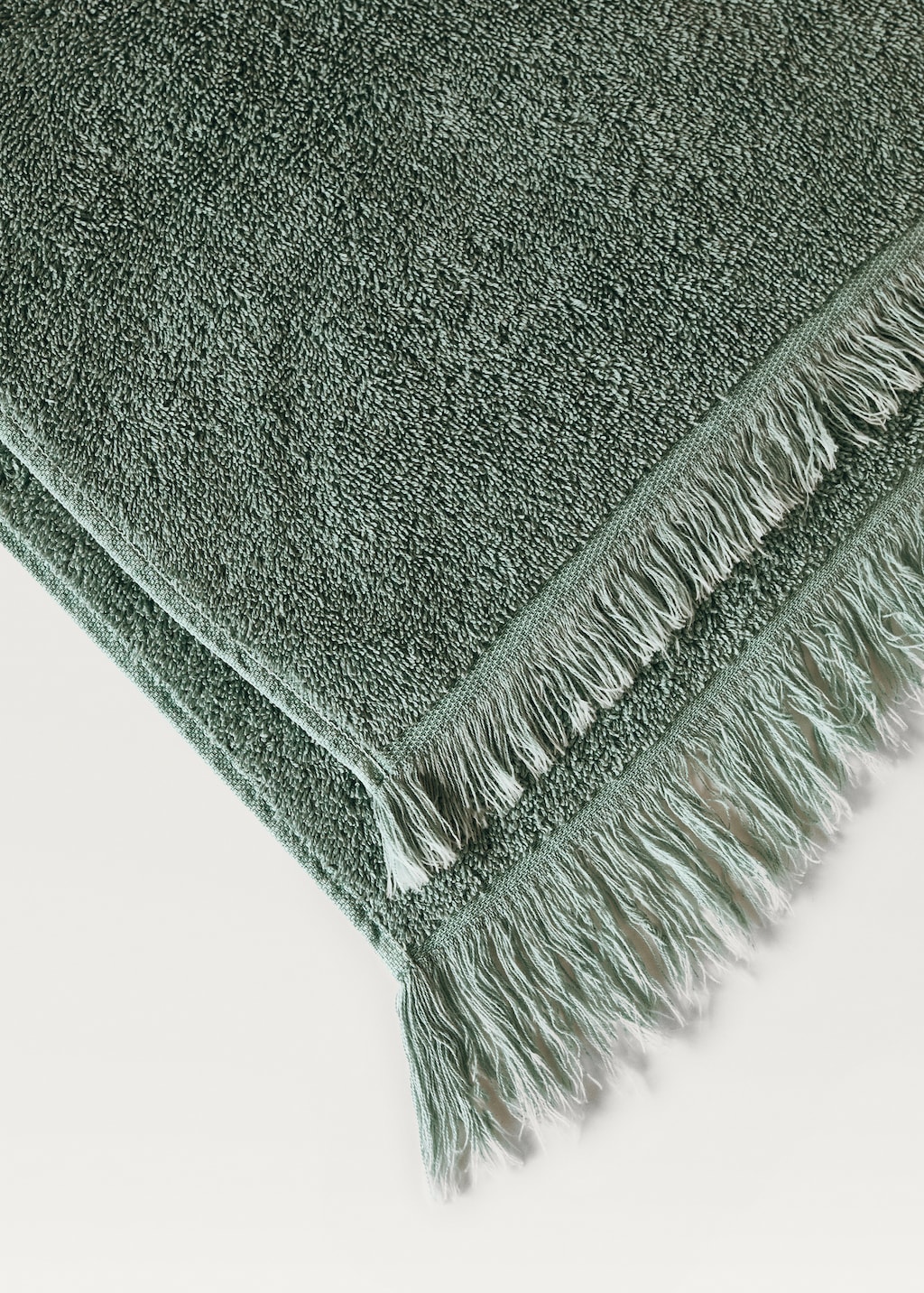 Organic cotton children's washbasin towel with fringes